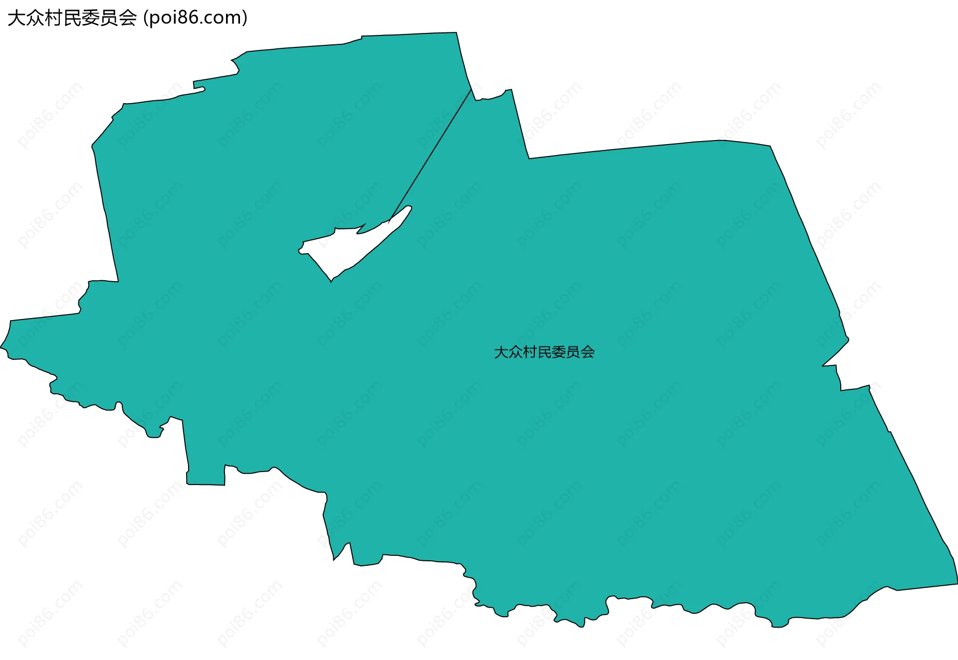 大众村民委员会边界地图