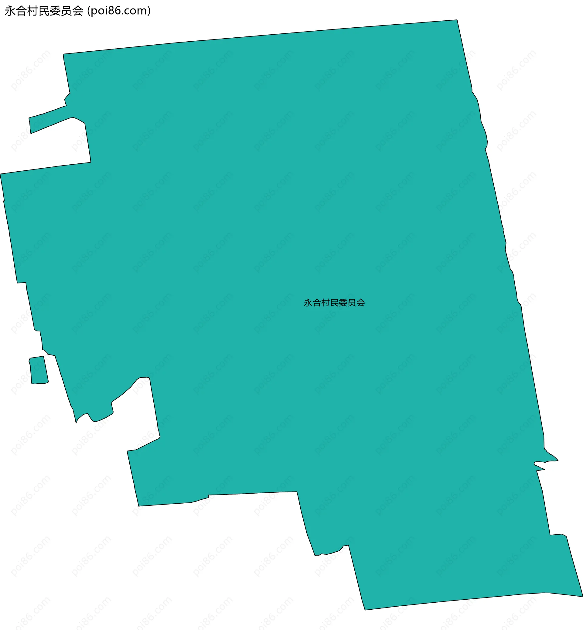 永合村民委员会边界地图
