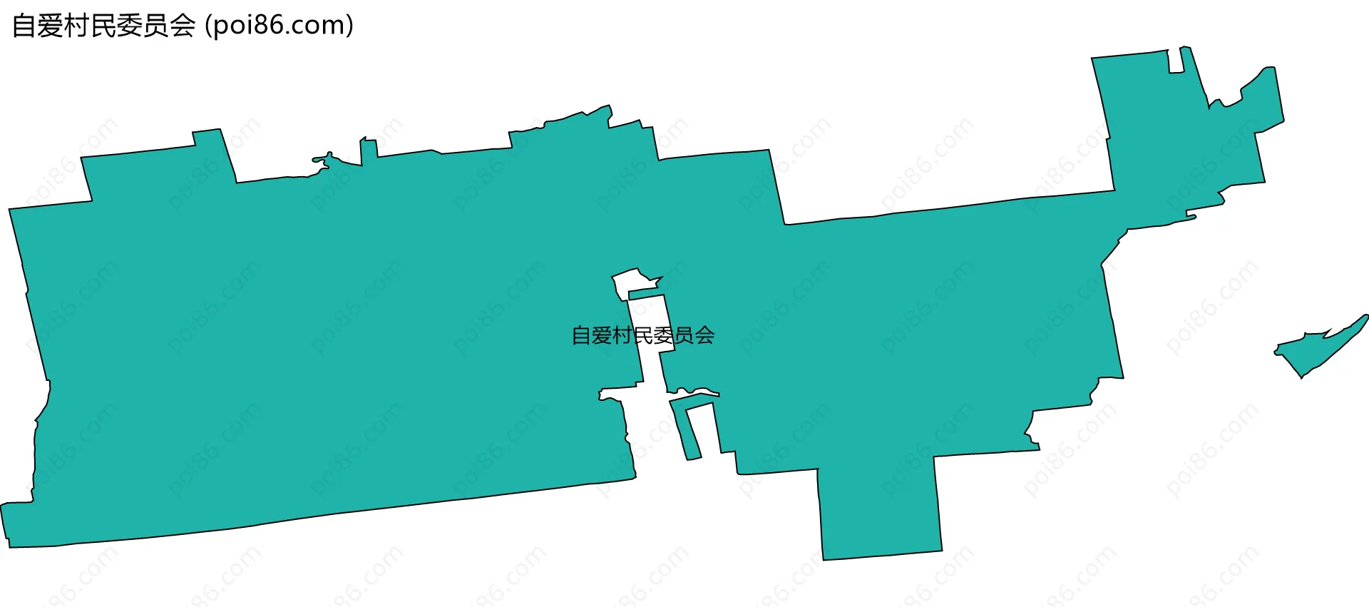 自爱村民委员会边界地图