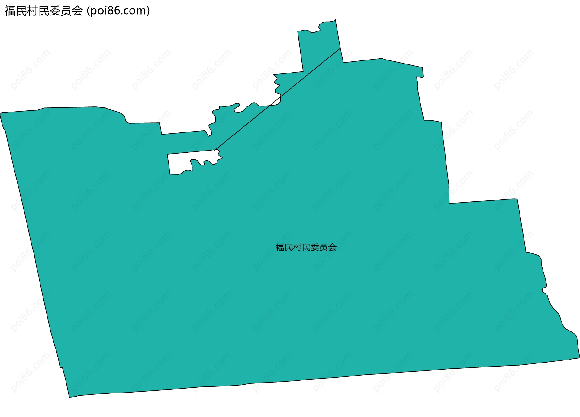 福民村民委员会边界地图
