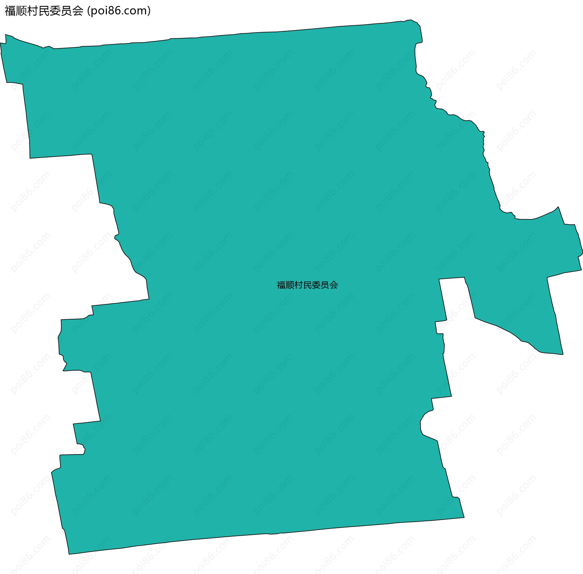 福顺村民委员会边界地图
