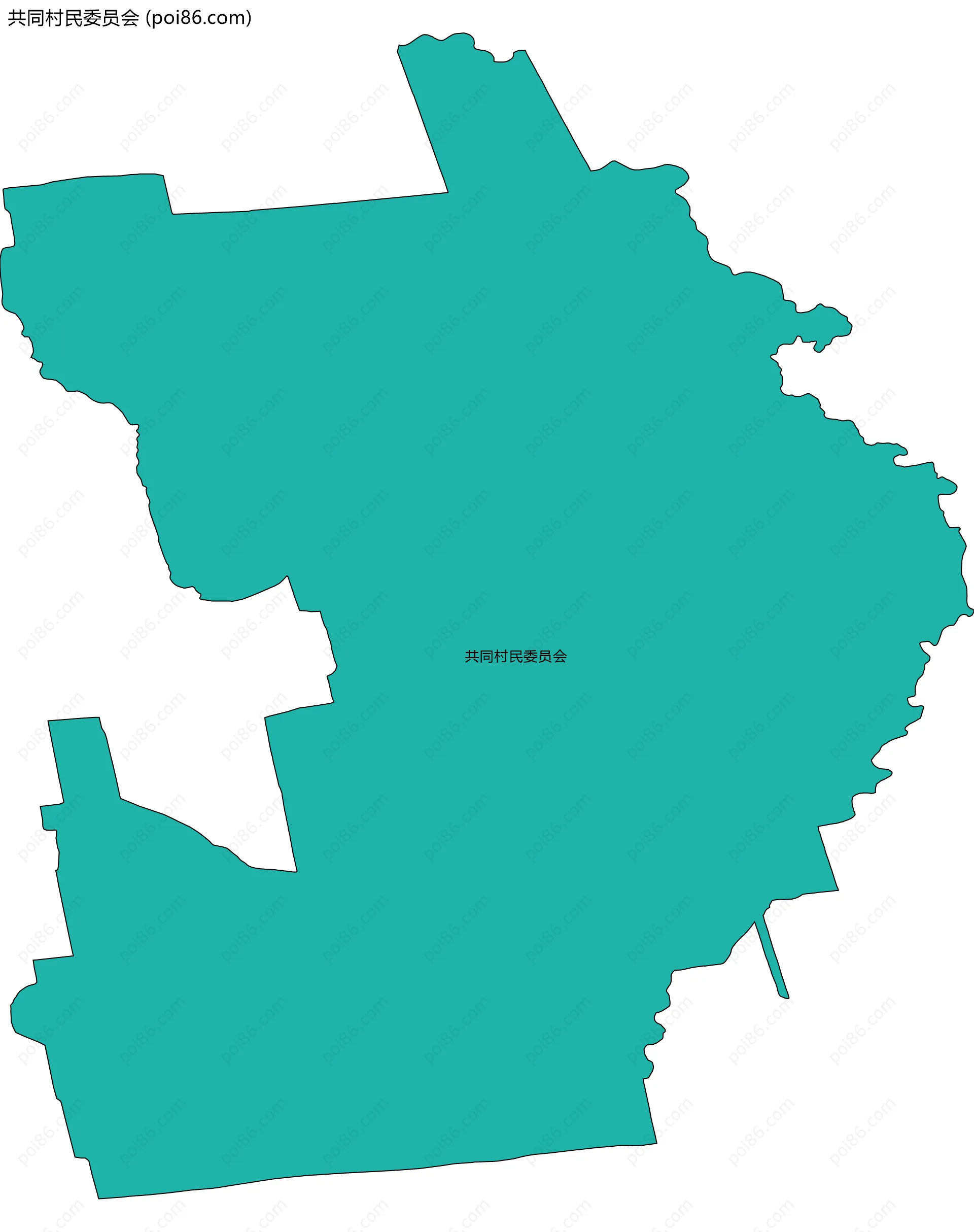 共同村民委员会边界地图