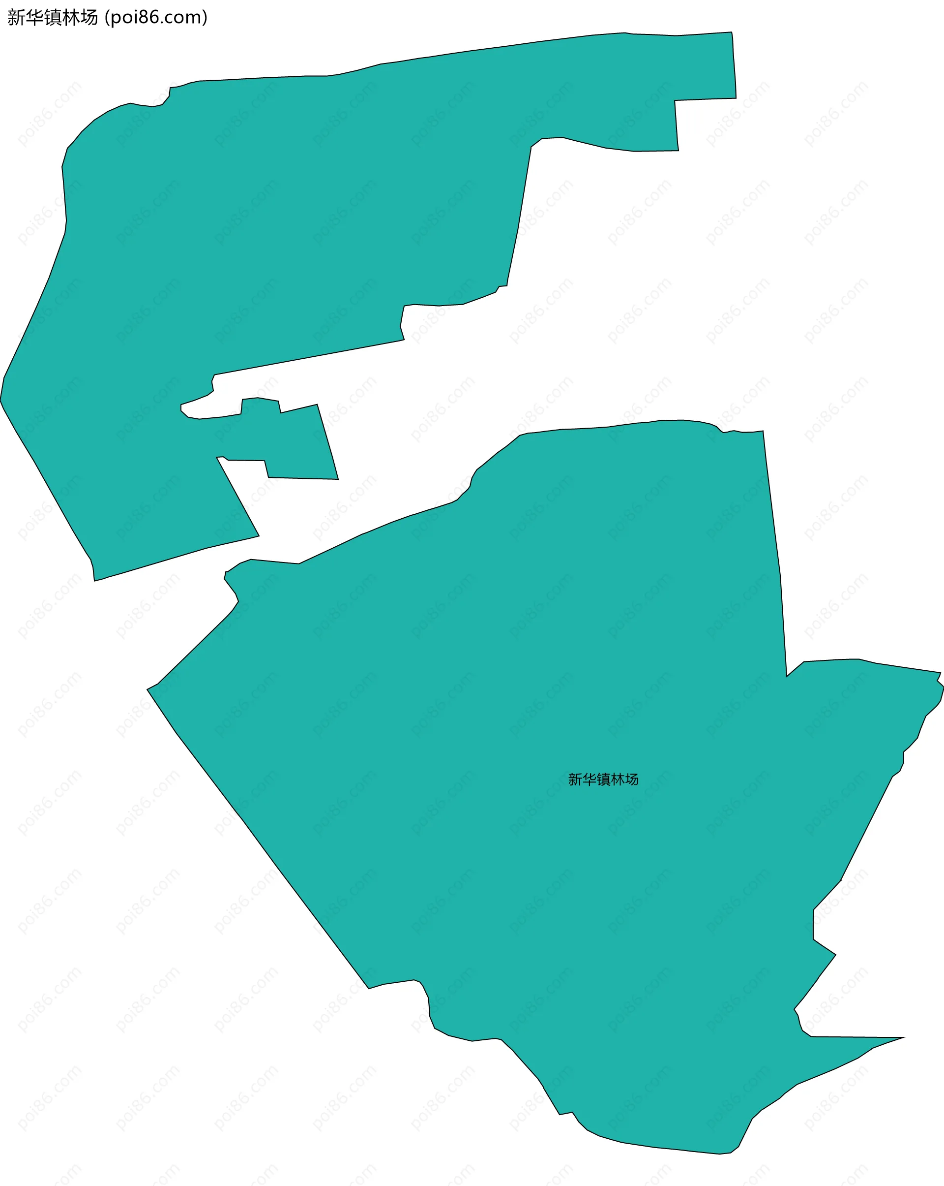 新华镇林场边界地图