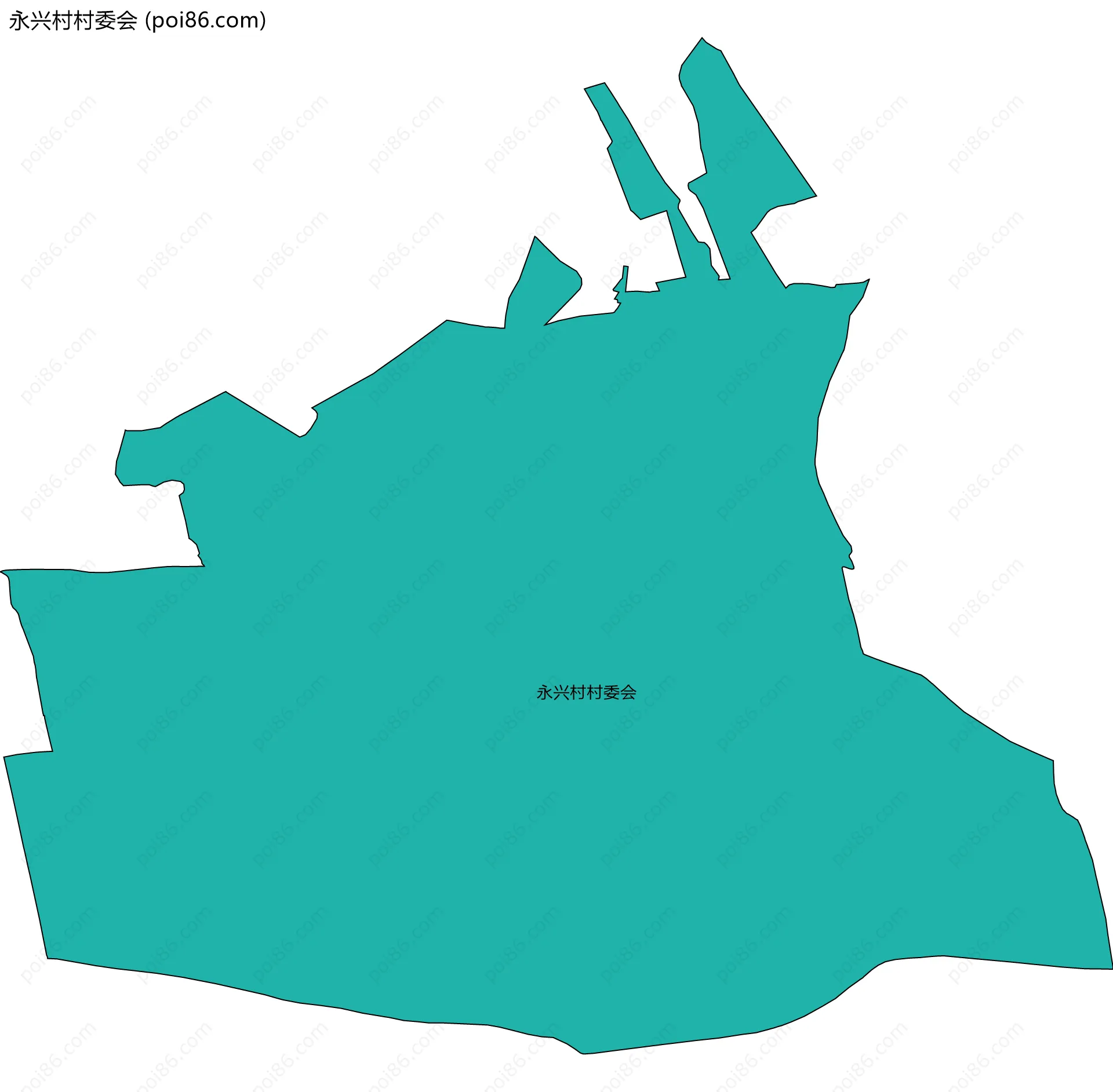 永兴村村委会边界地图