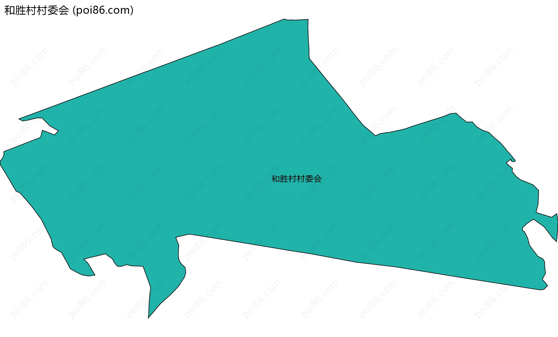 和胜村村委会边界地图