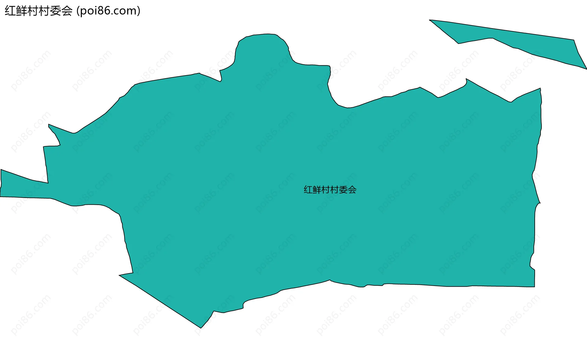 红鲜村村委会边界地图