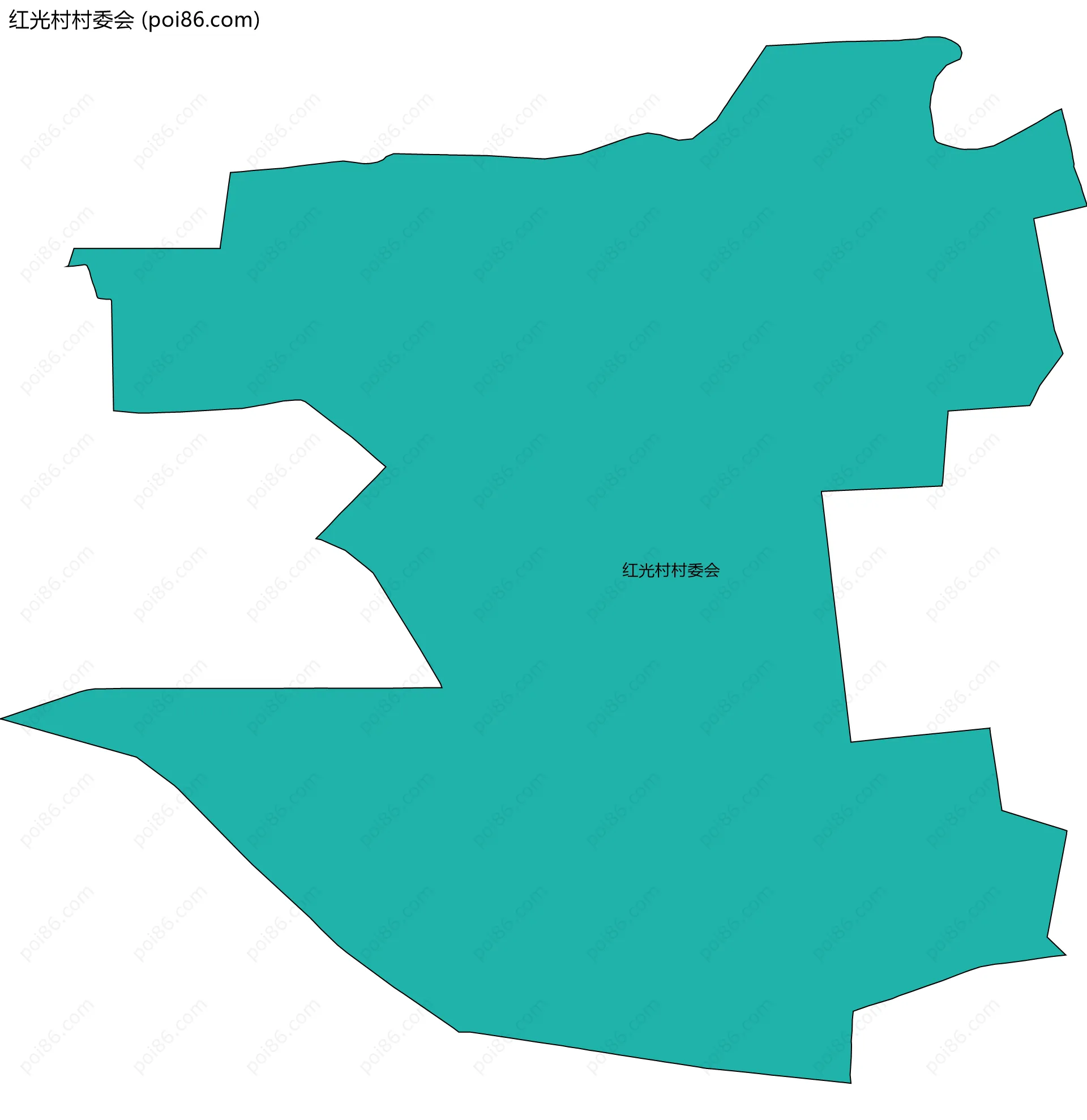 红光村村委会边界地图