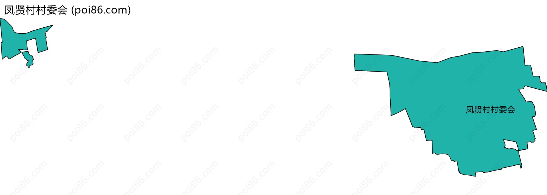 凤贤村村委会边界地图