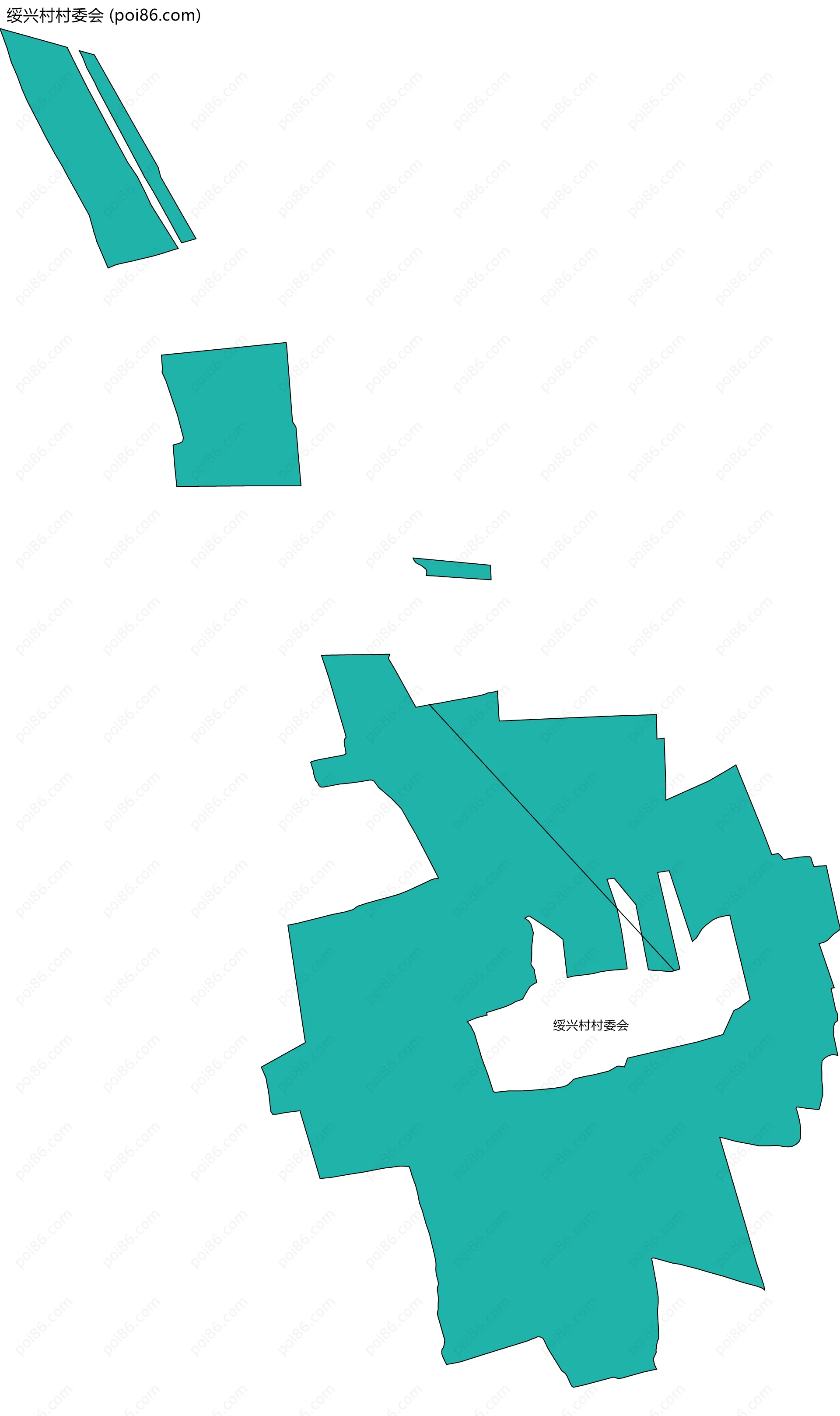 绥兴村村委会边界地图