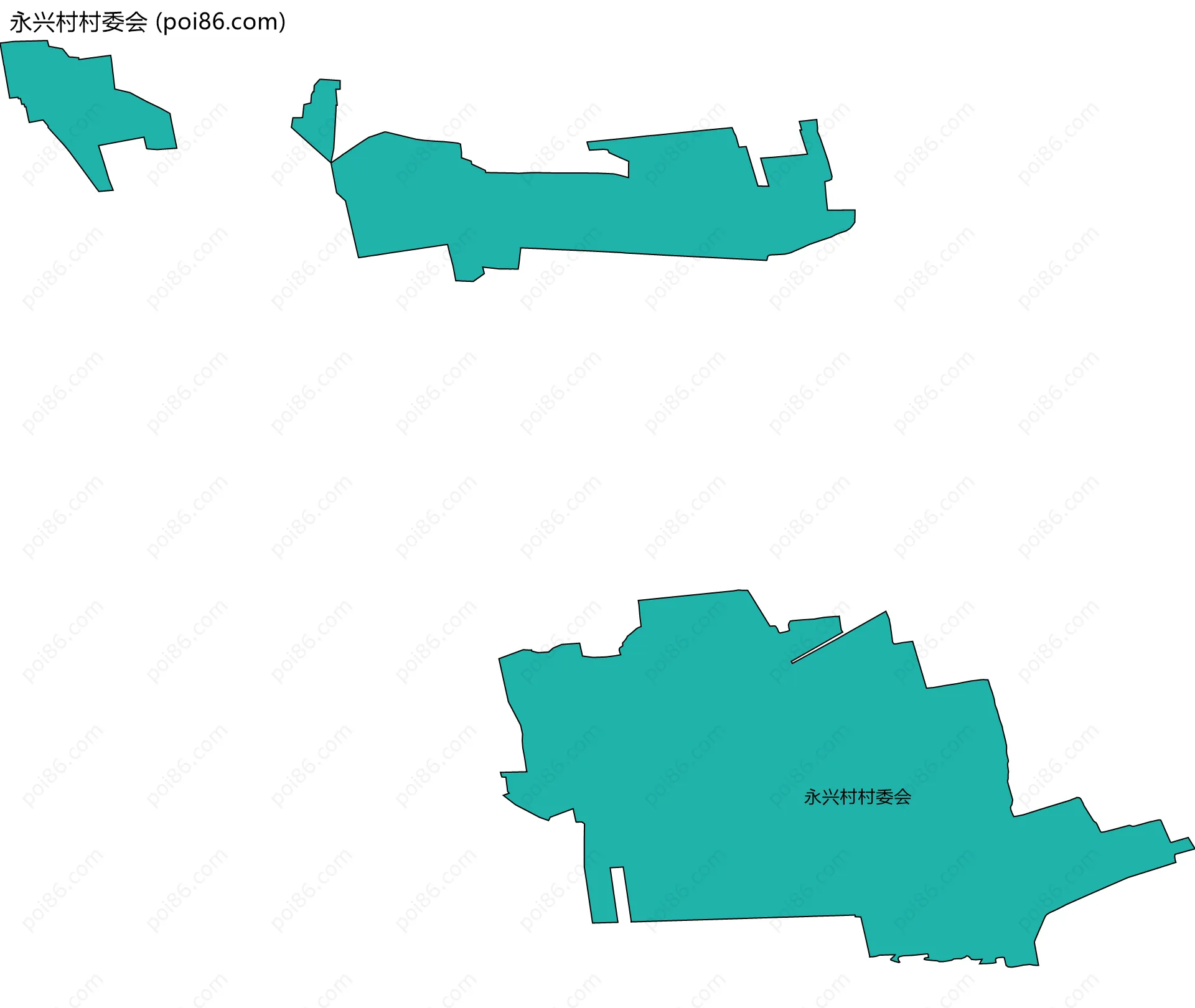 永兴村村委会边界地图