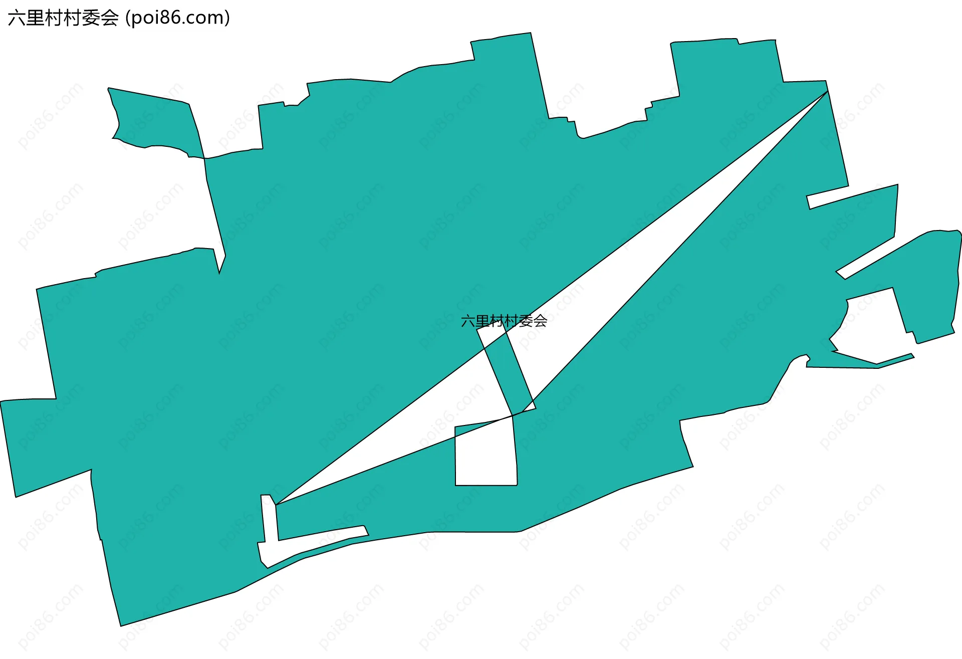六里村村委会边界地图