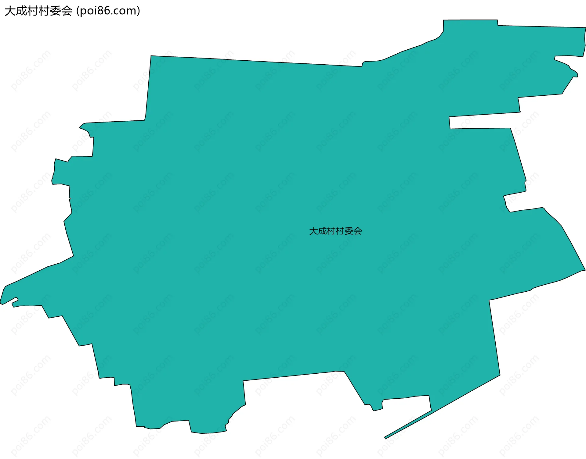 大成村村委会边界地图