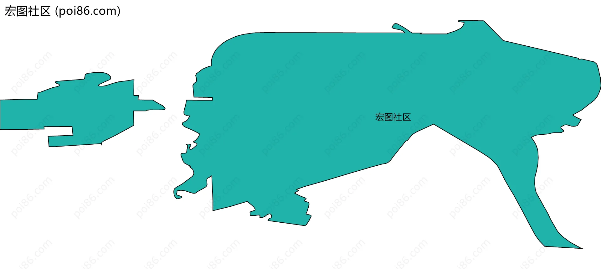 宏图社区边界地图