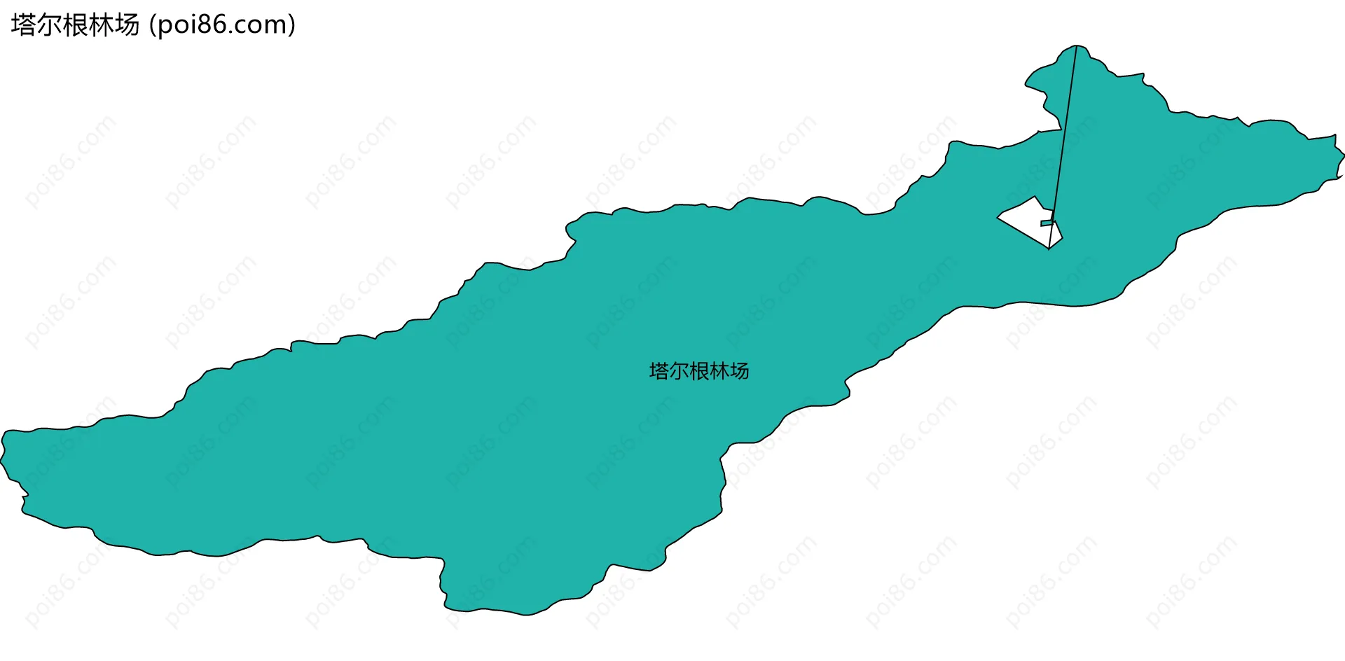 塔尔根林场边界地图