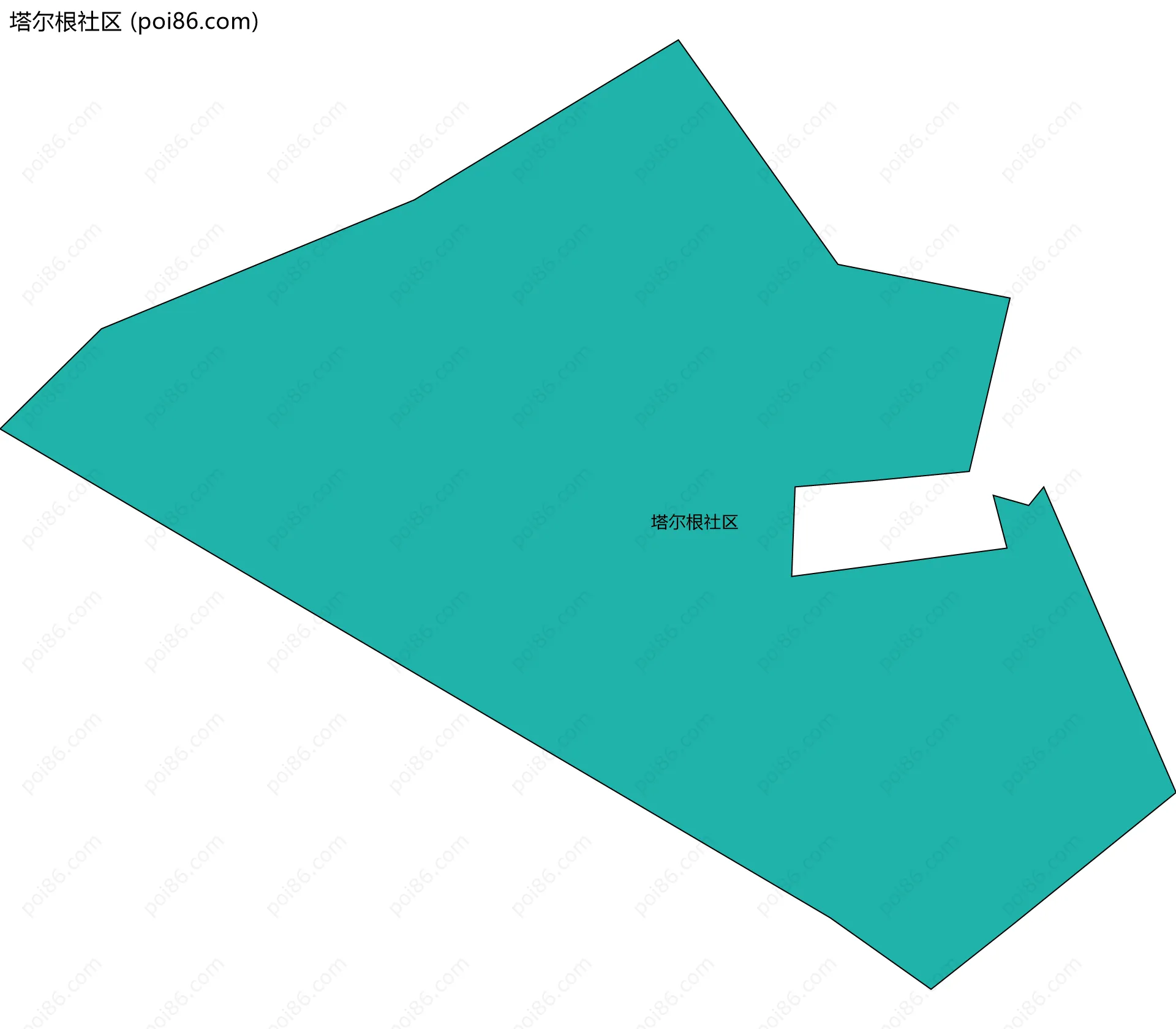 塔尔根社区边界地图