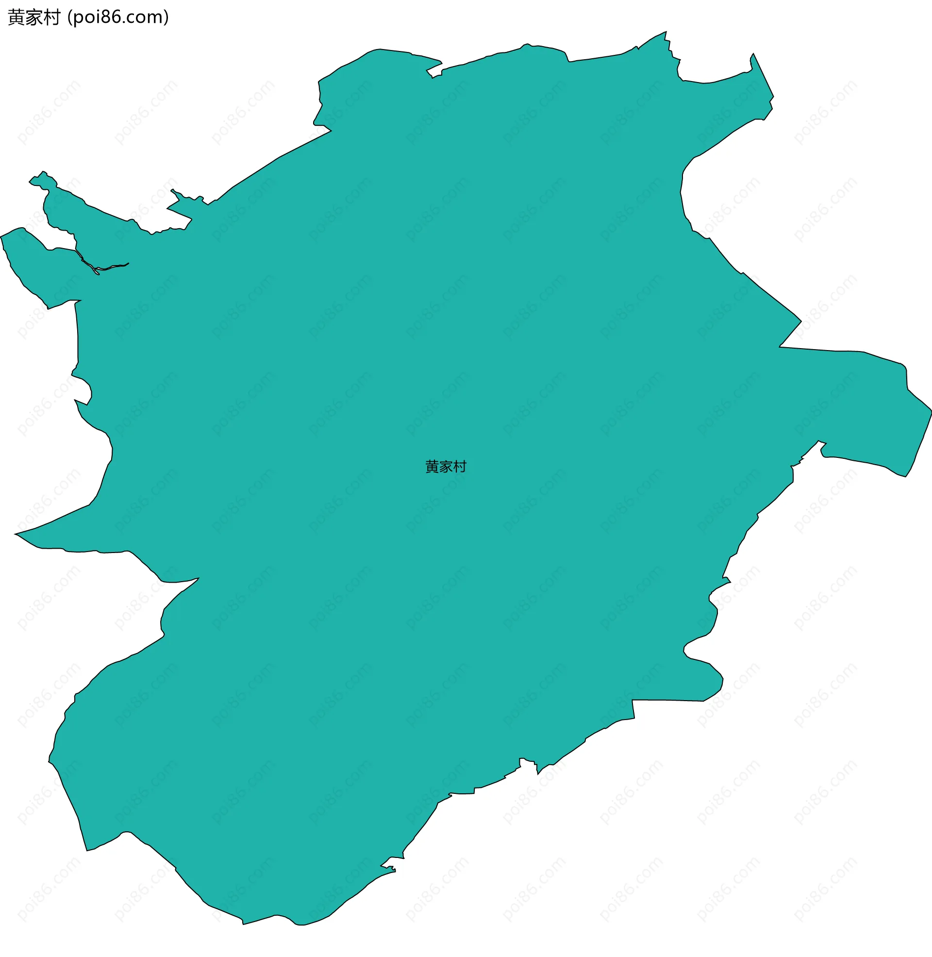 黄家村边界地图