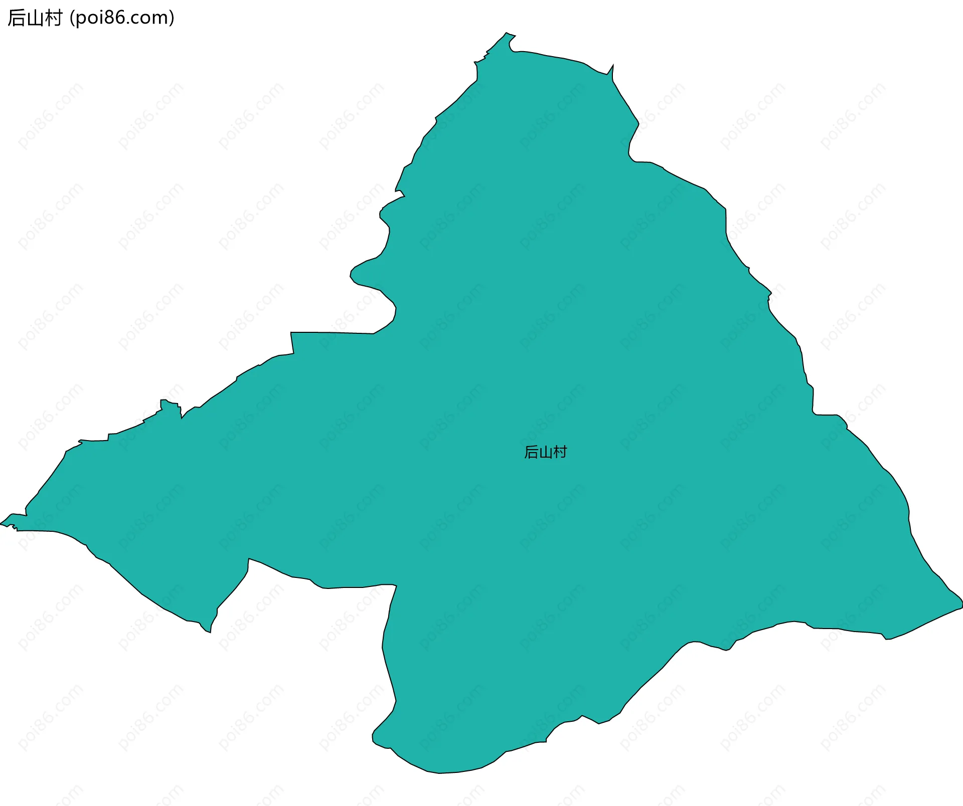 后山村边界地图