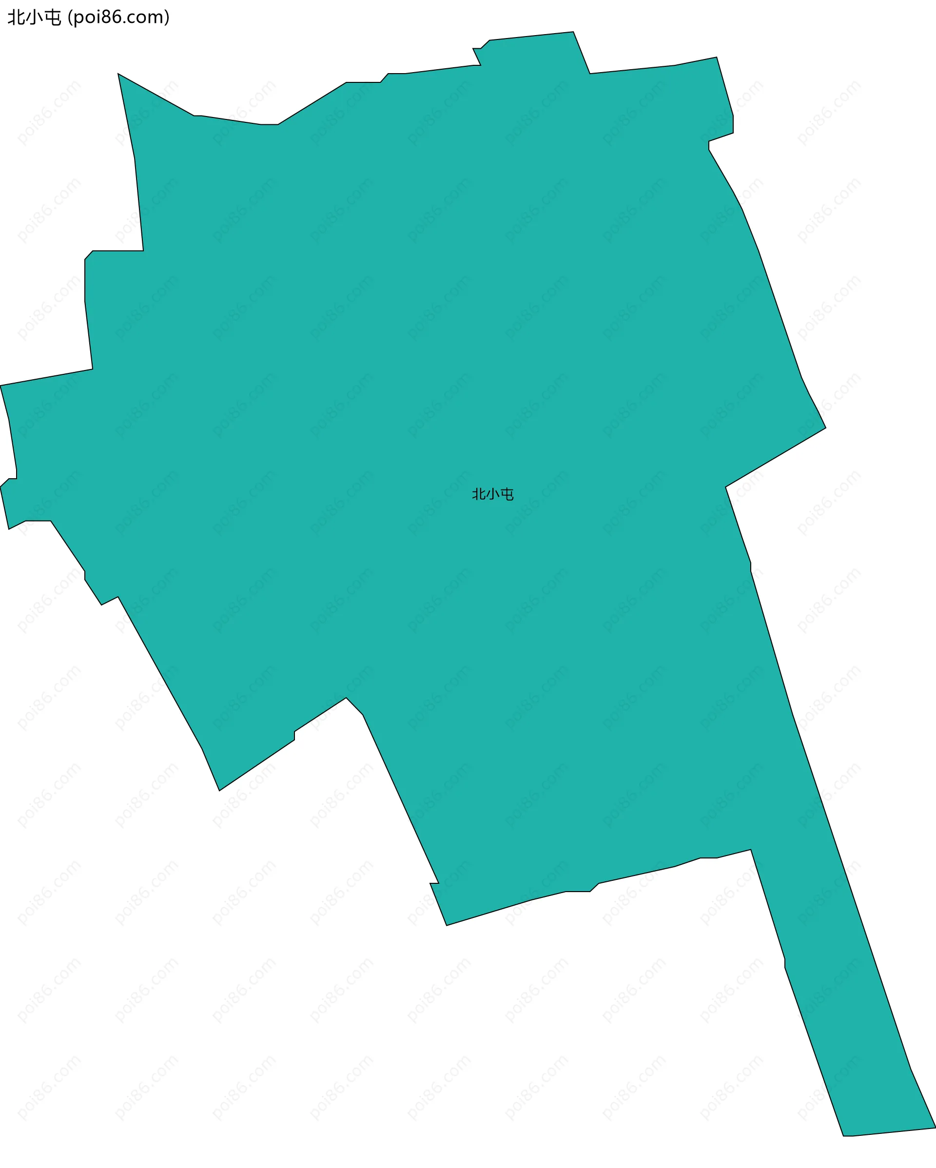 北小屯边界地图