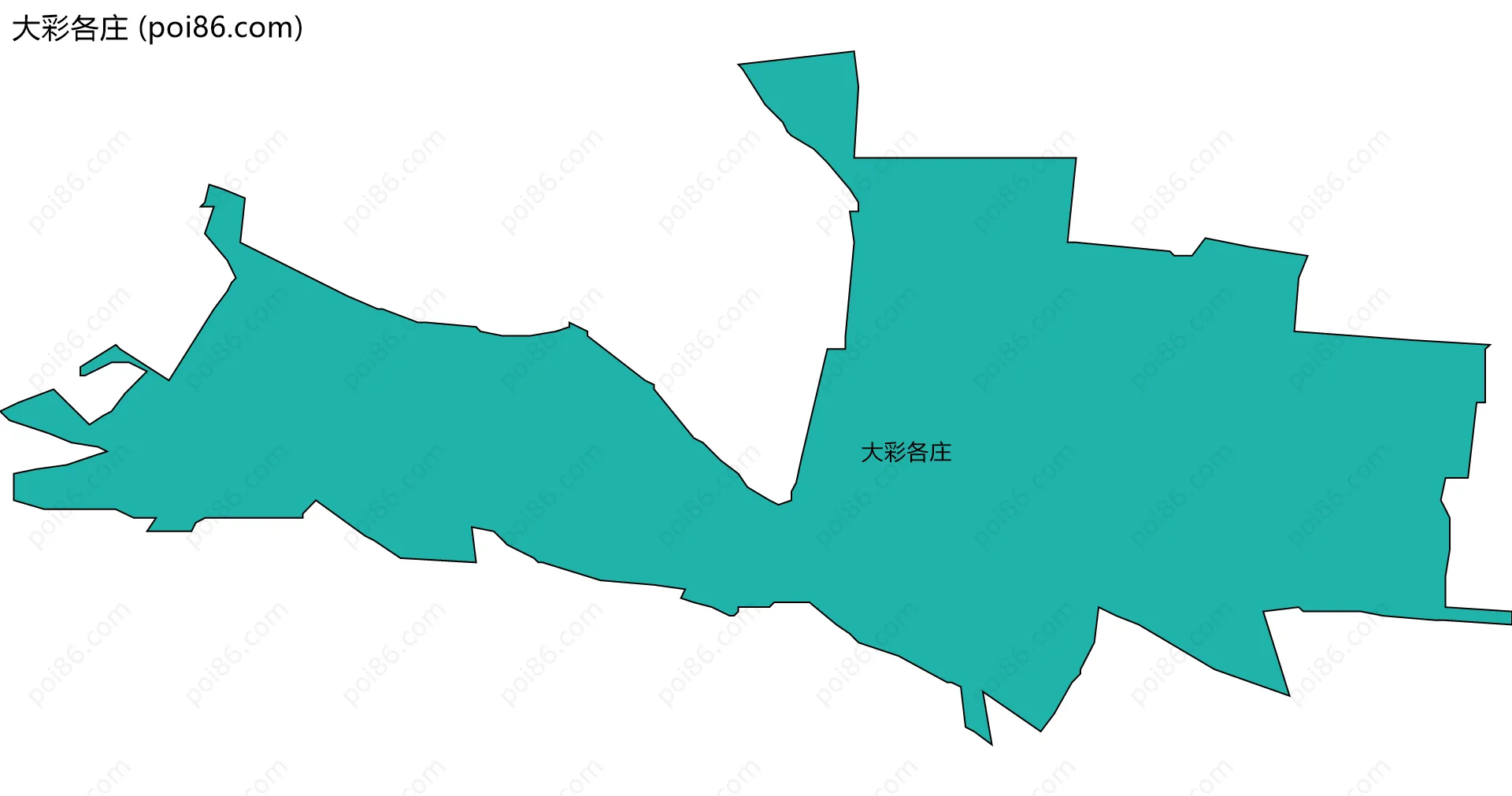 大彩各庄边界地图