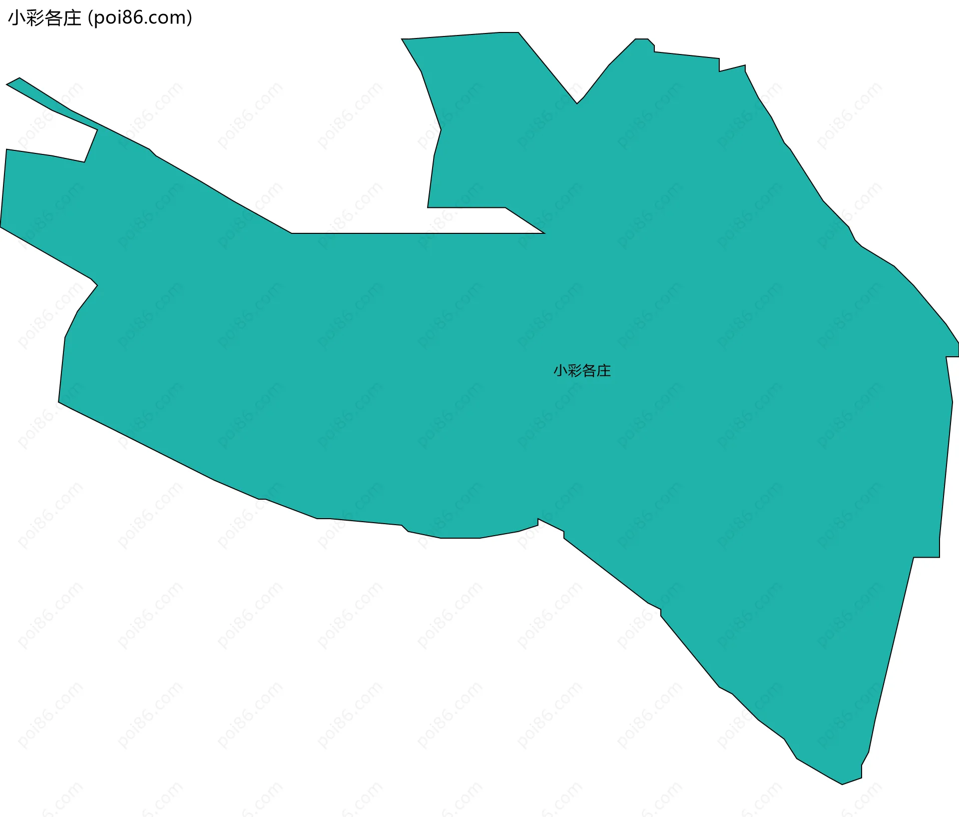 小彩各庄边界地图