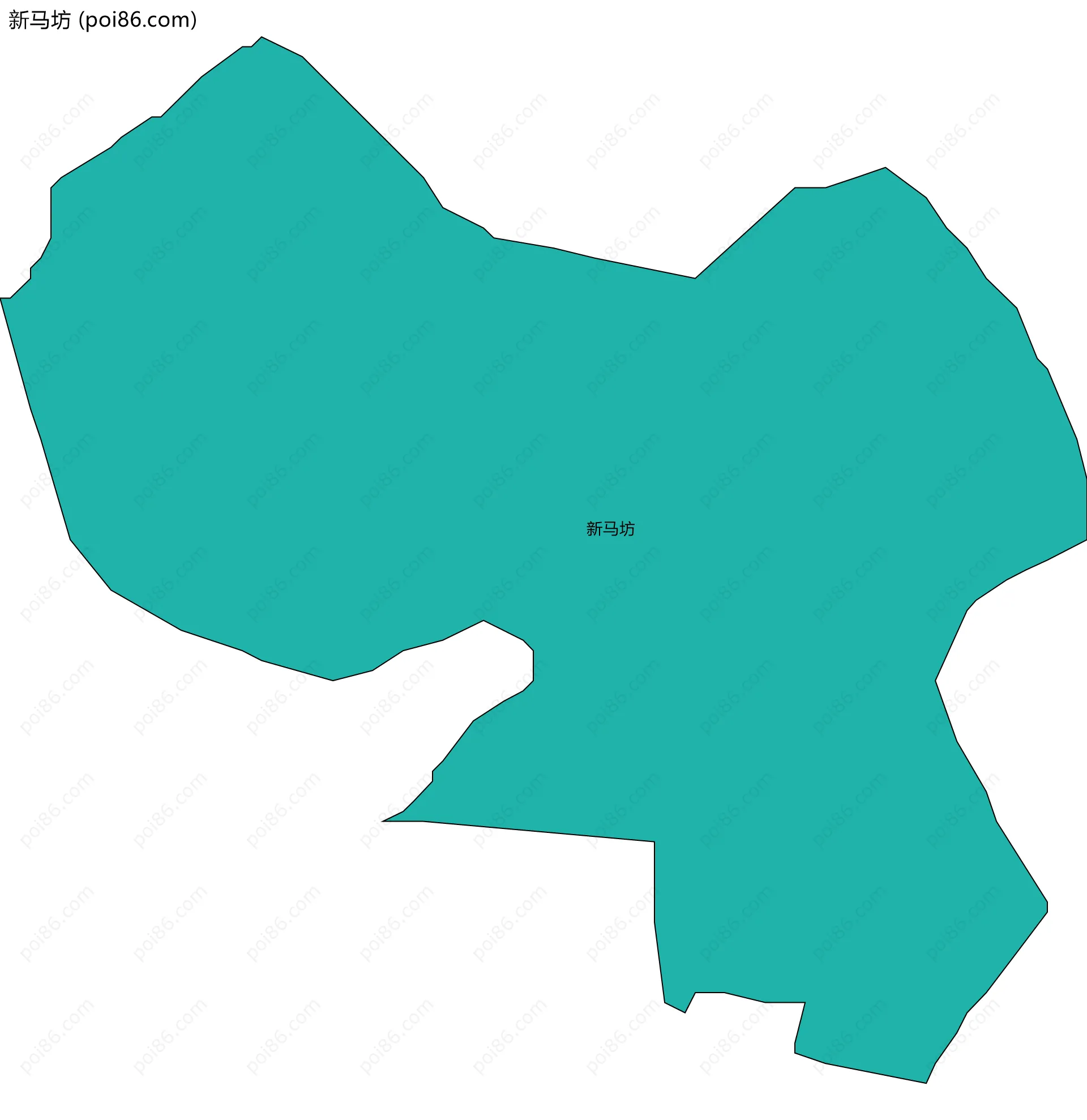 新马坊边界地图