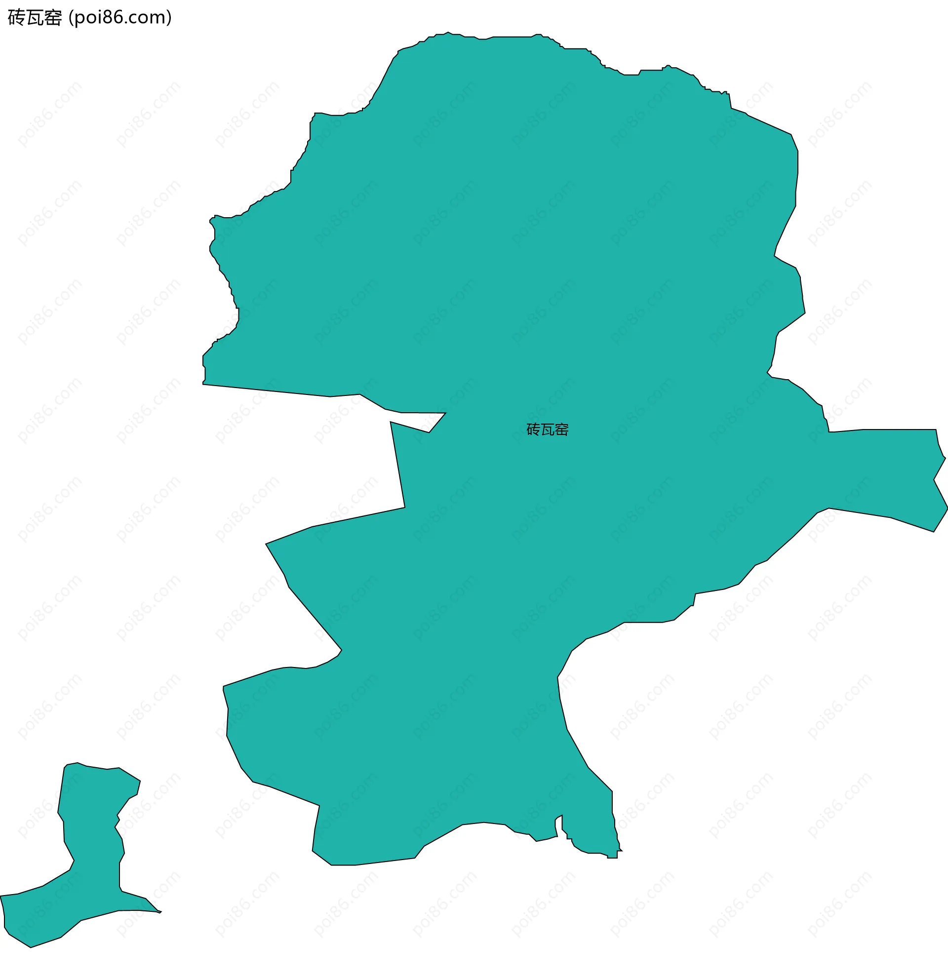 砖瓦窑边界地图