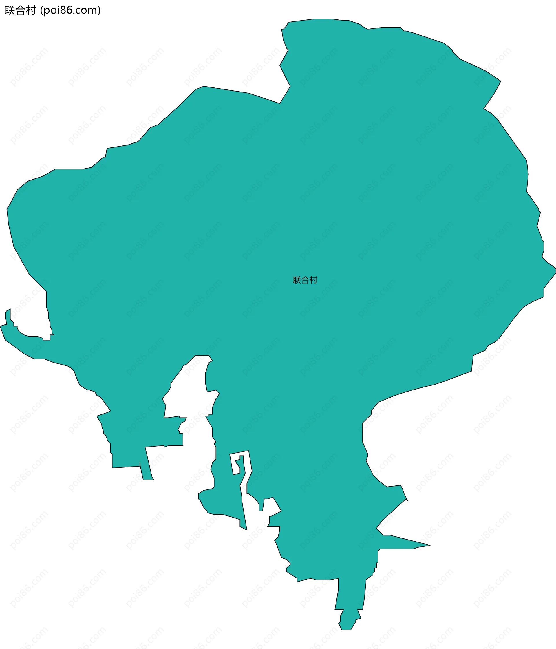 联合村边界地图