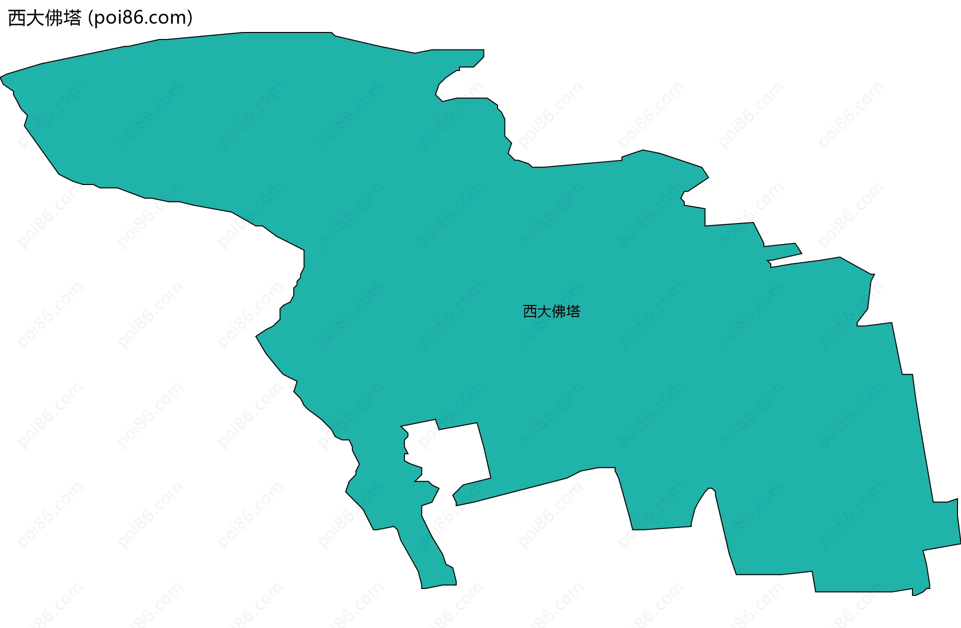 西大佛塔边界地图