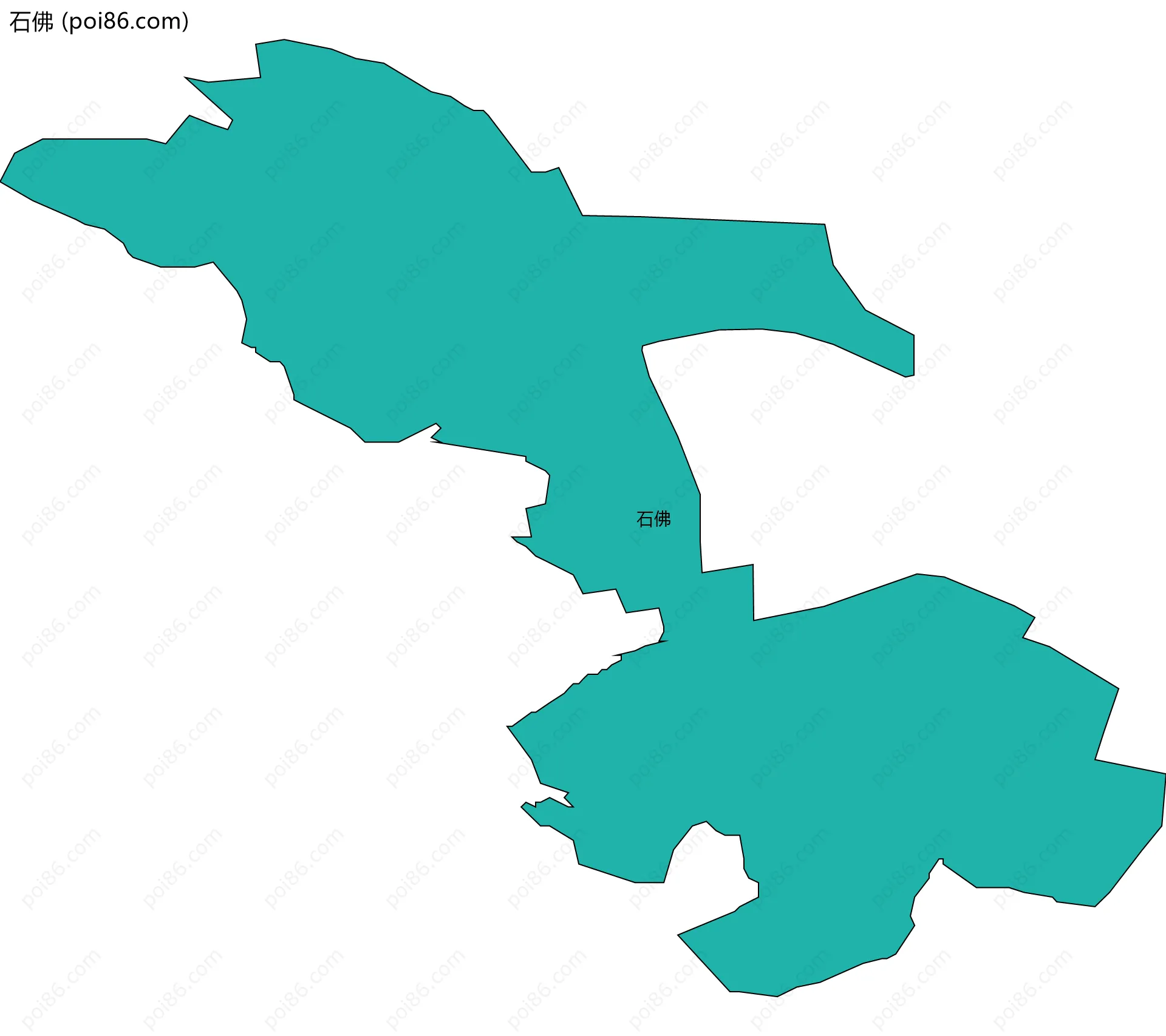石佛边界地图
