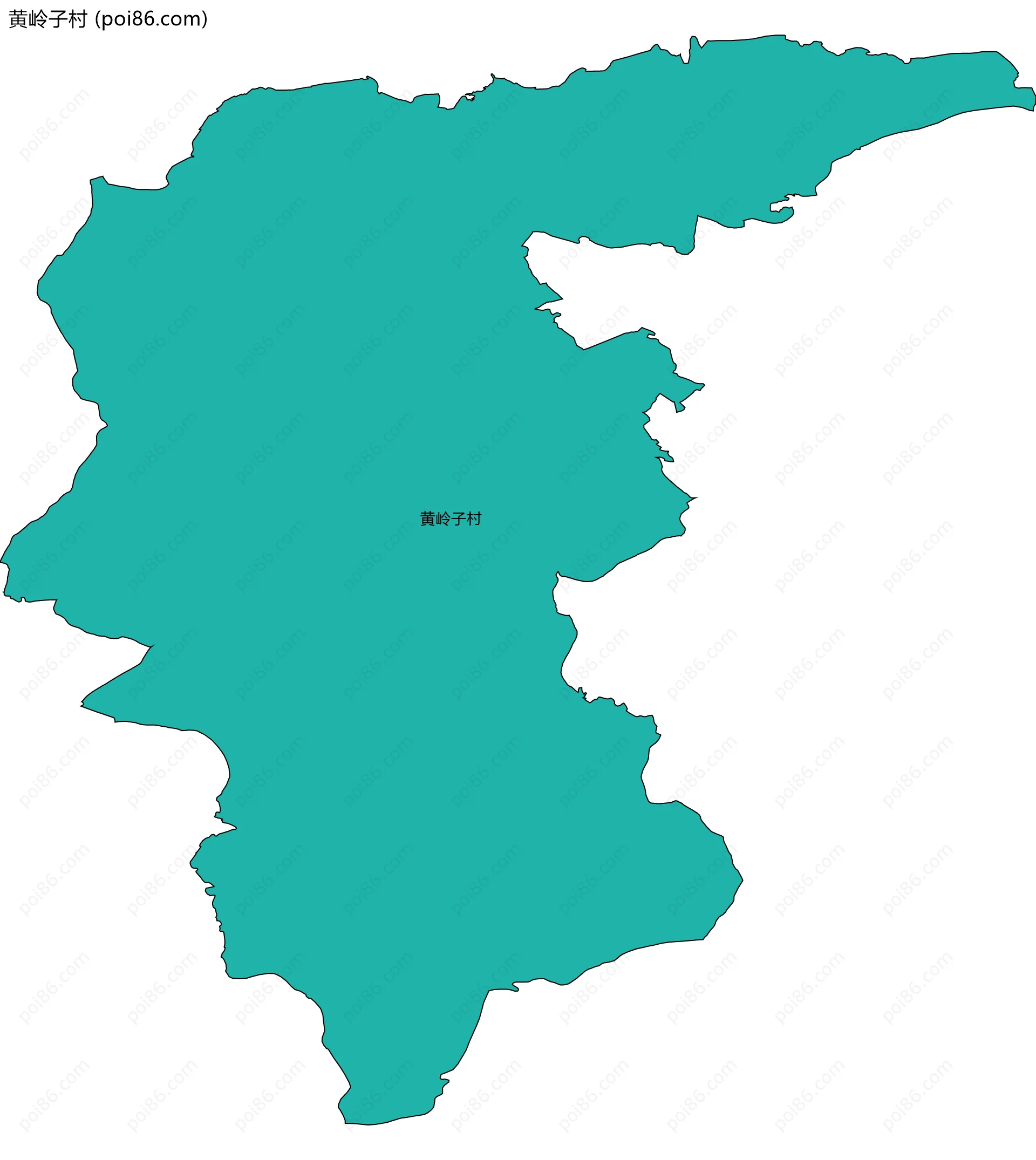 黄岭子村边界地图