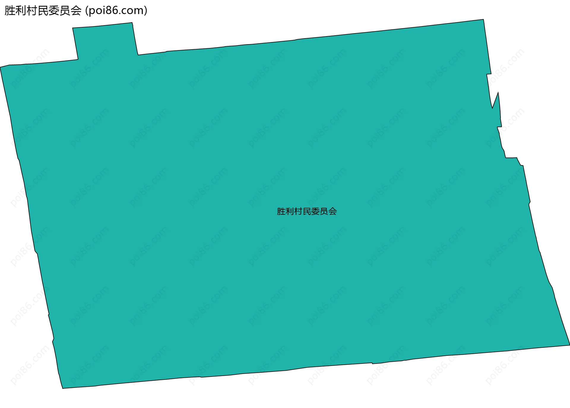 胜利村民委员会边界地图