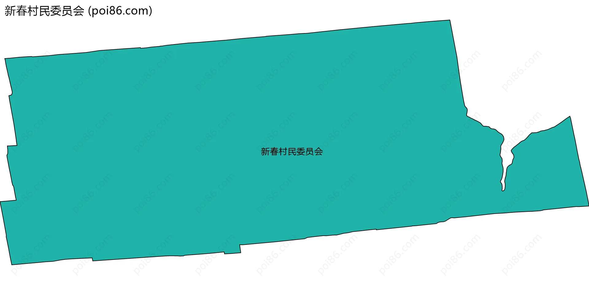 新春村民委员会边界地图