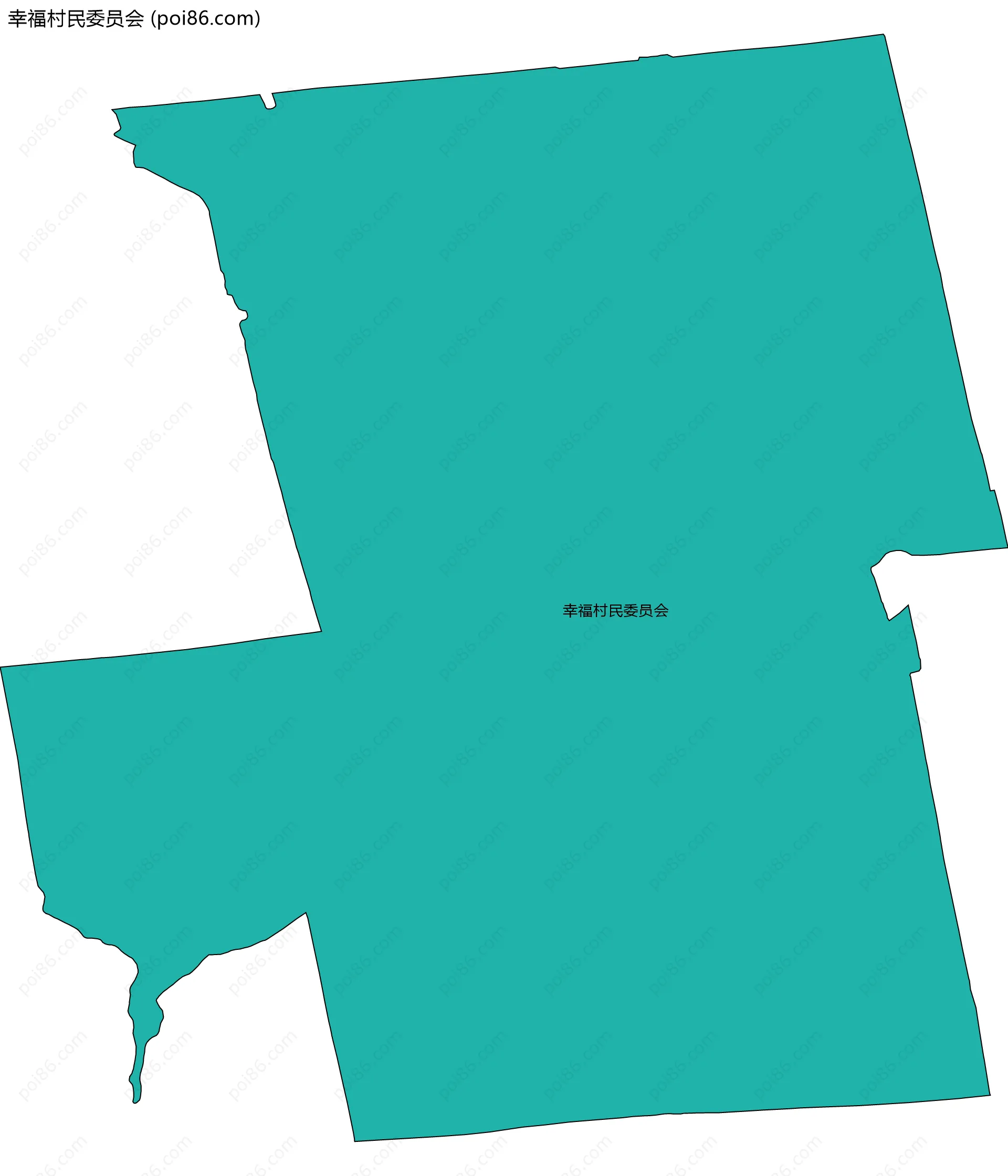 幸福村民委员会边界地图