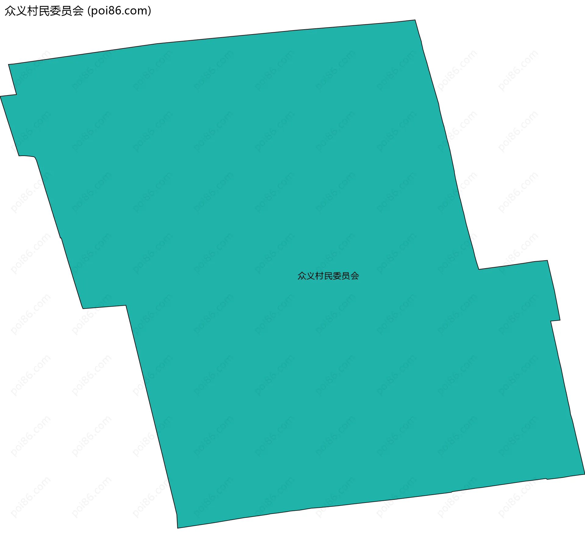 众义村民委员会边界地图