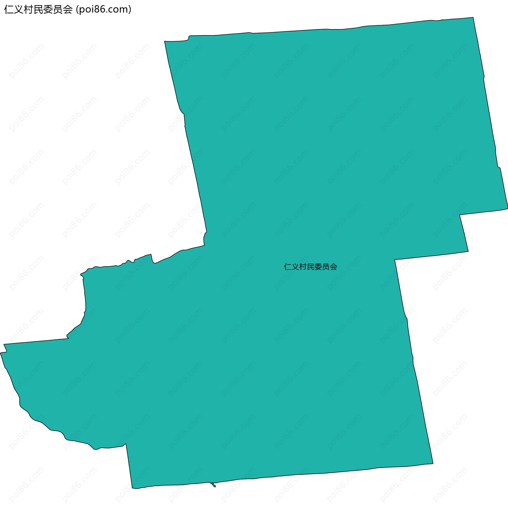 仁义村民委员会边界地图