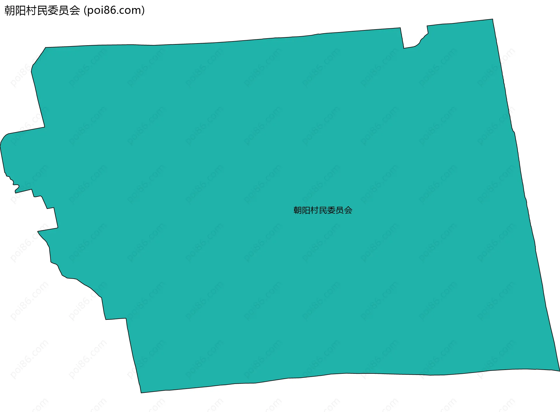 朝阳村民委员会边界地图