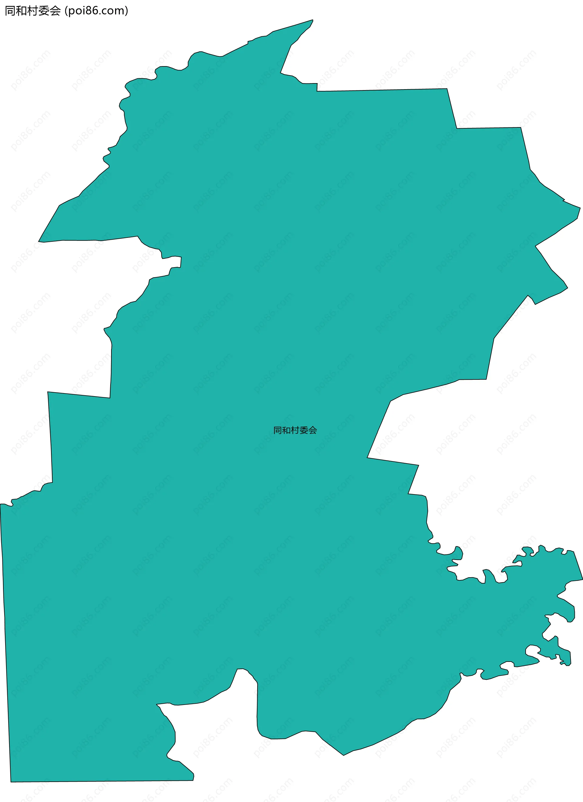 同和村委会边界地图