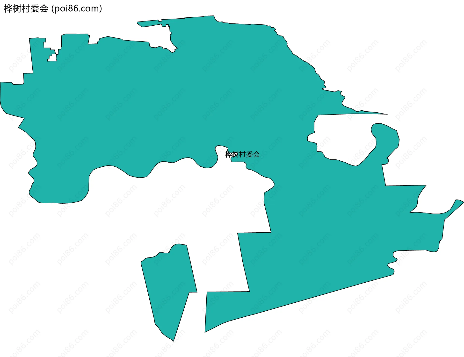 桦树村委会边界地图