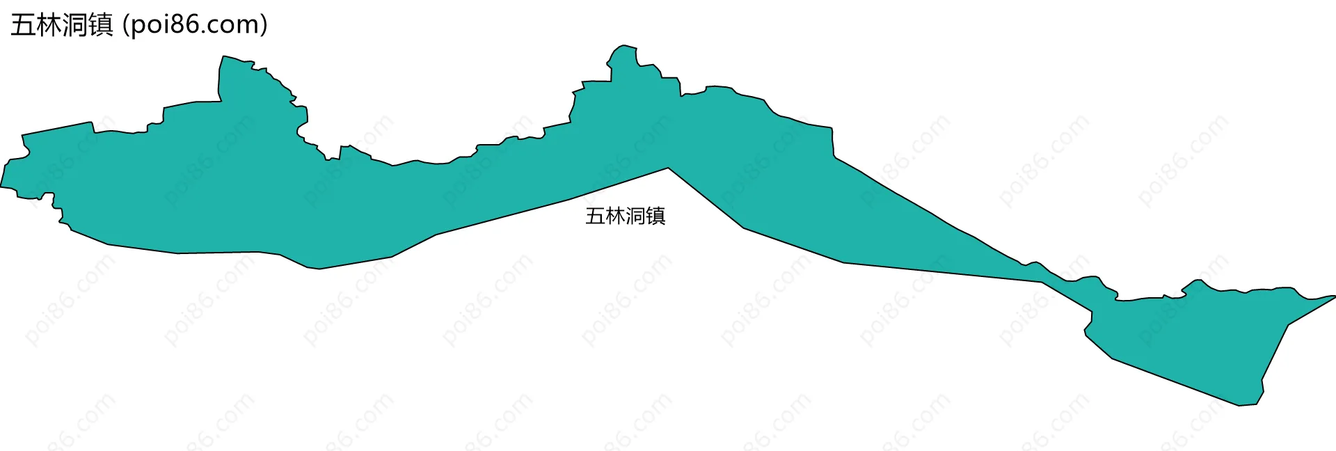 五林洞镇边界地图(五级行政区划)