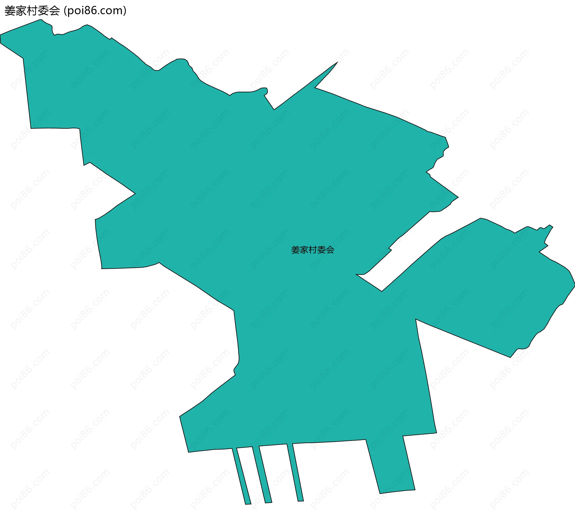 姜家村委会边界地图