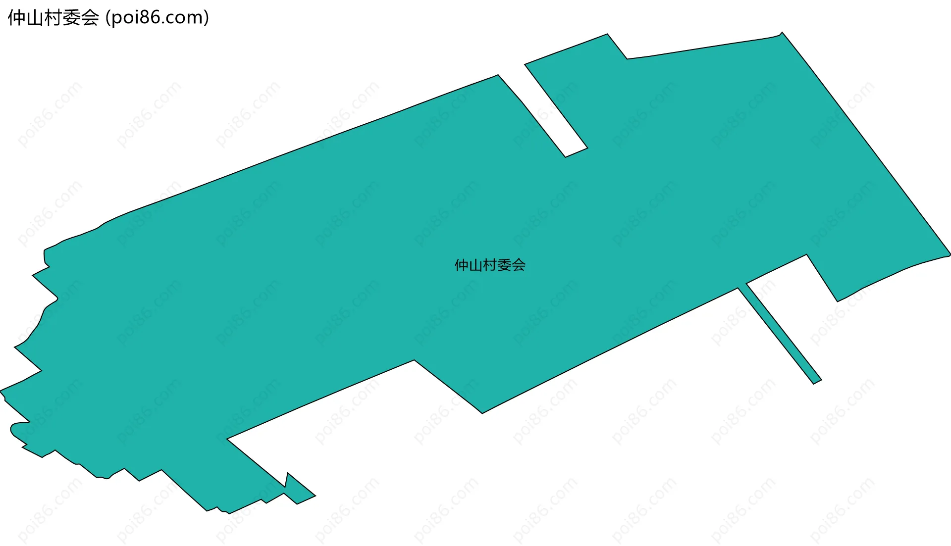仲山村委会边界地图