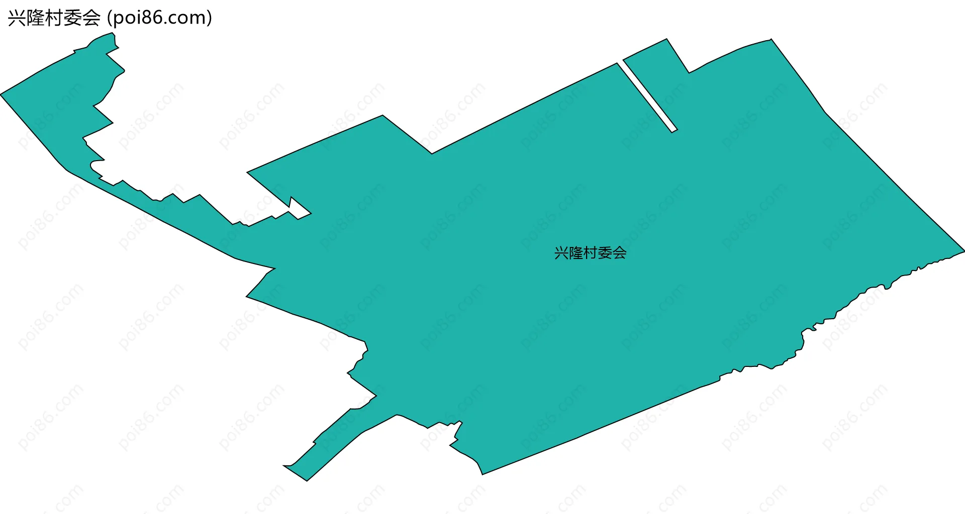 兴隆村委会边界地图