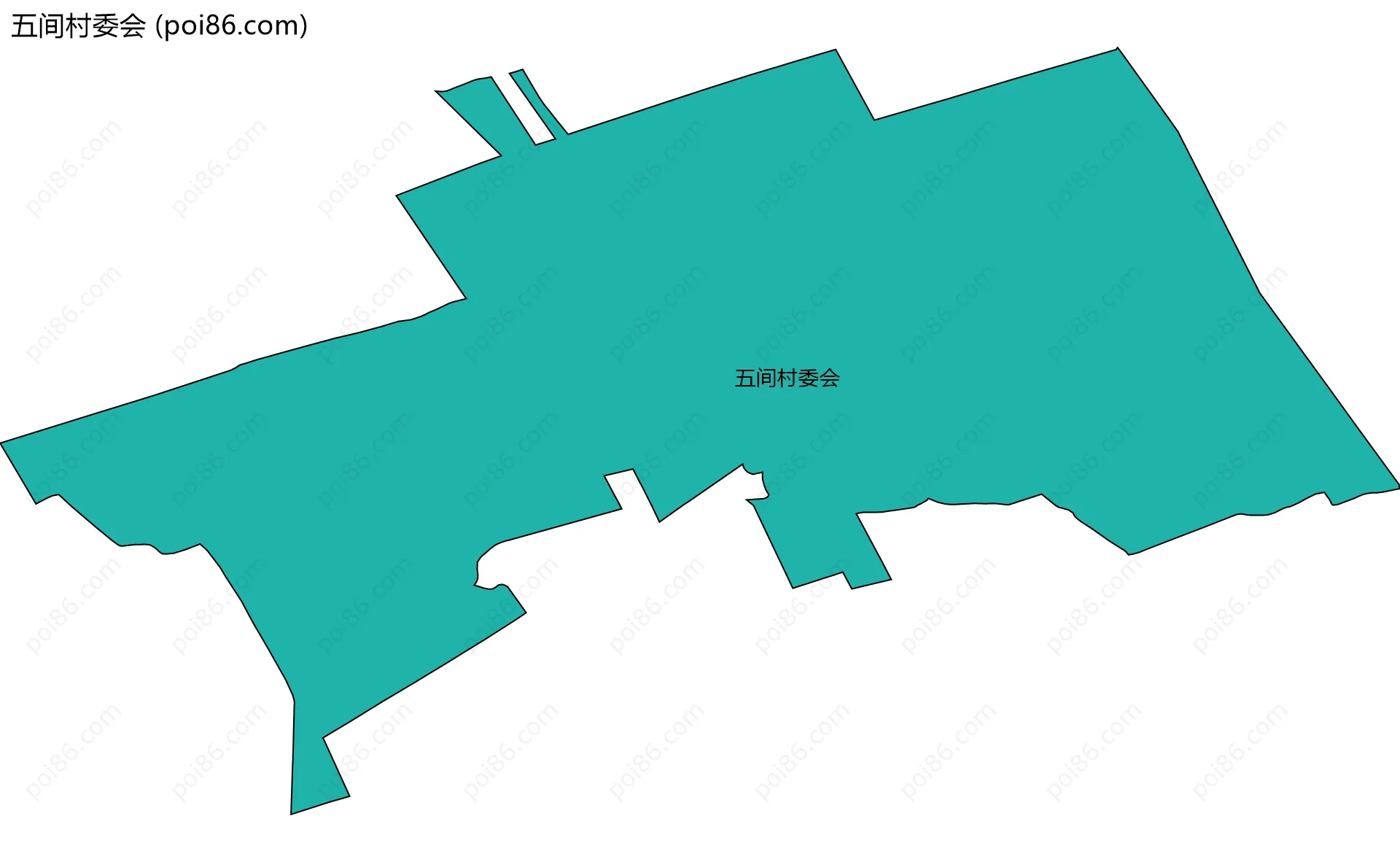五间村委会边界地图