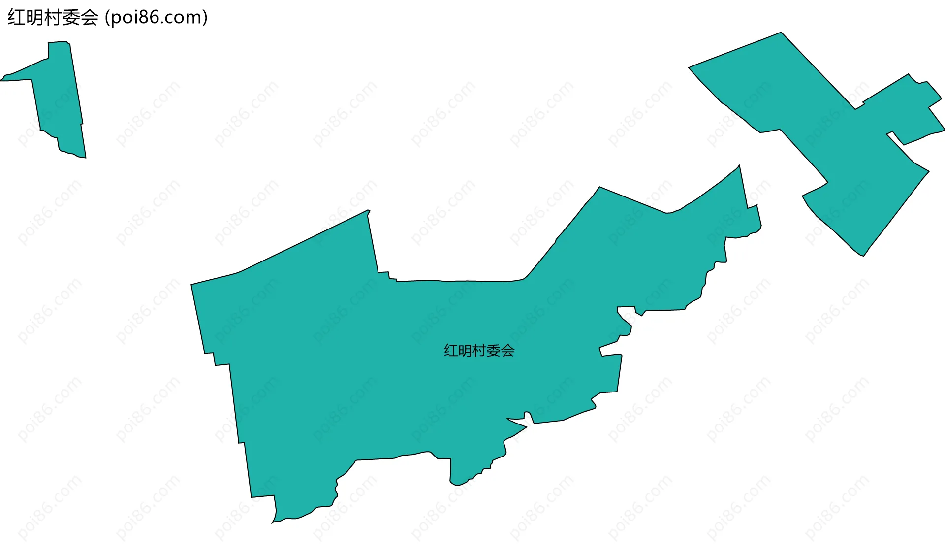 红明村委会边界地图