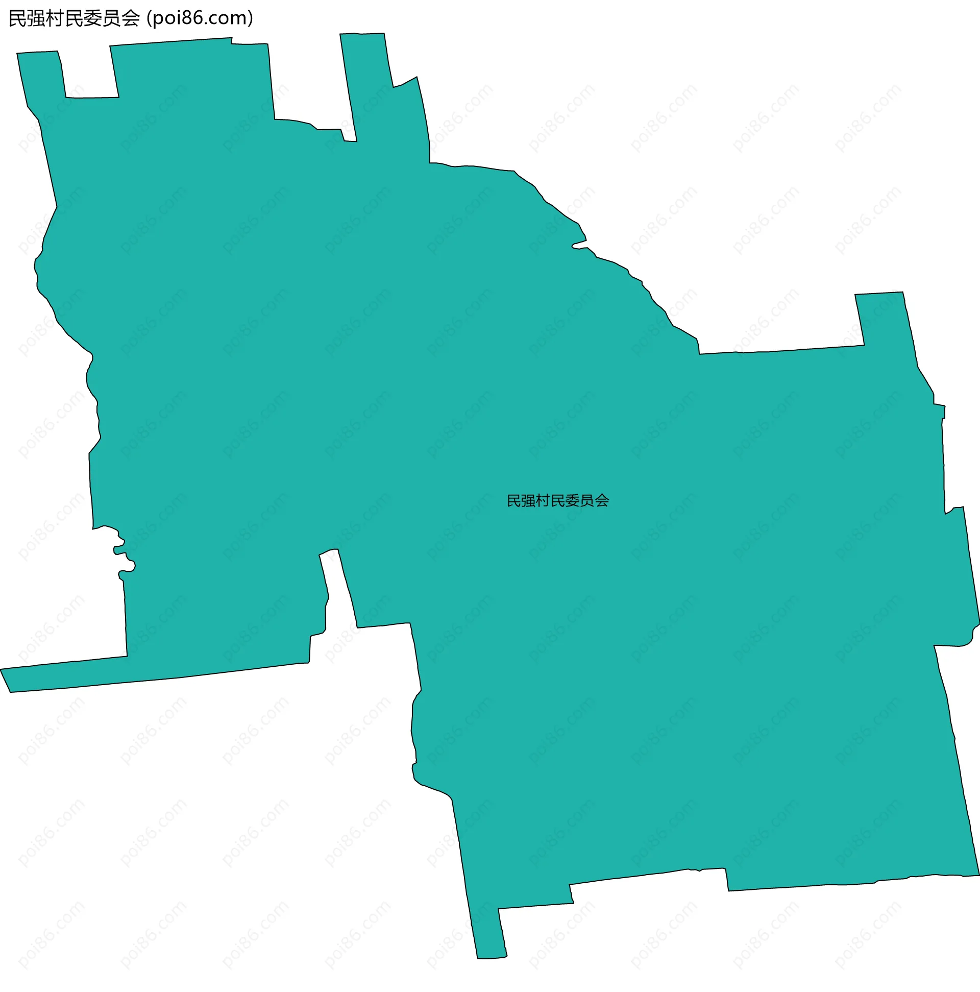 民强村民委员会边界地图