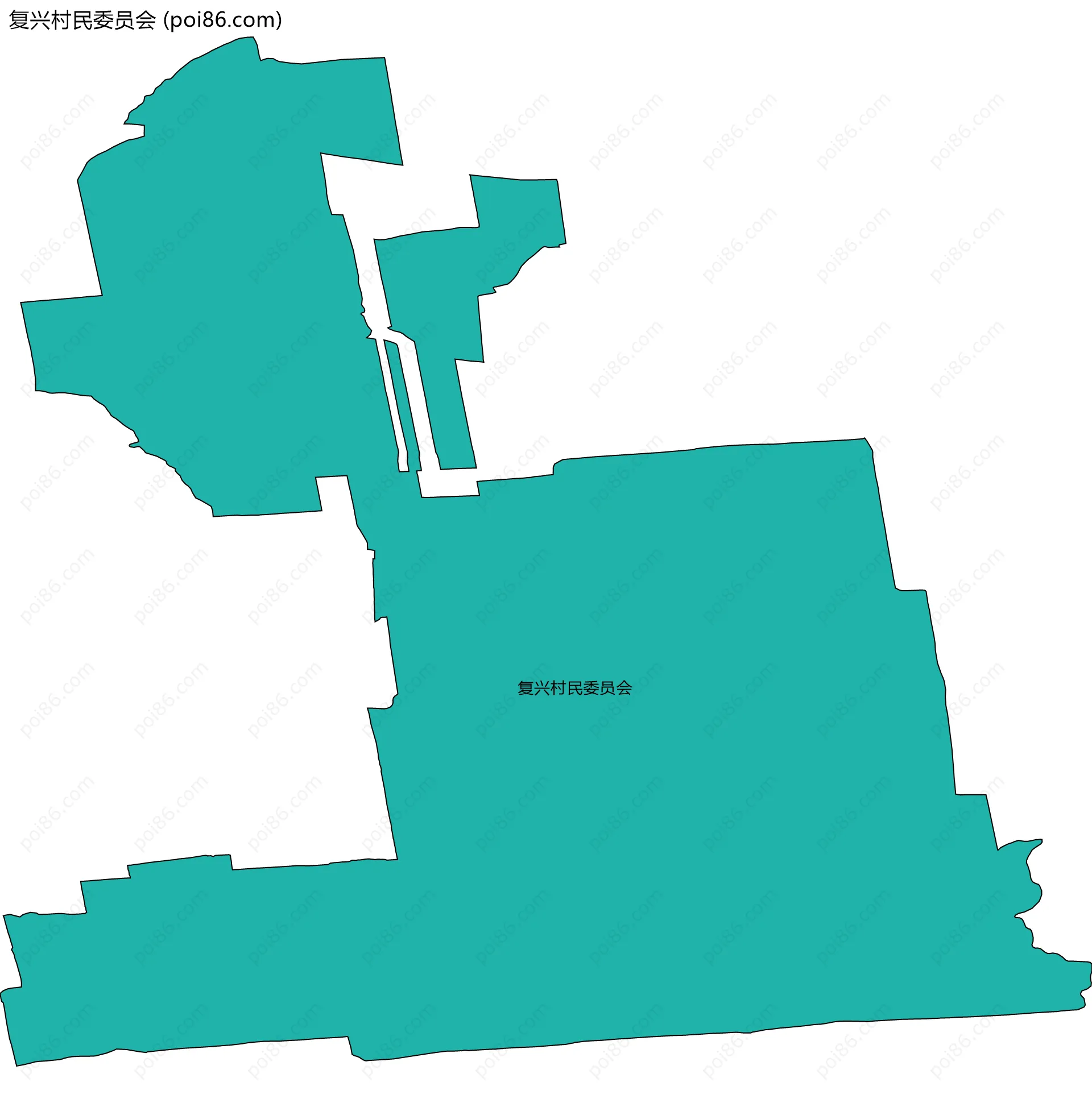 复兴村民委员会边界地图