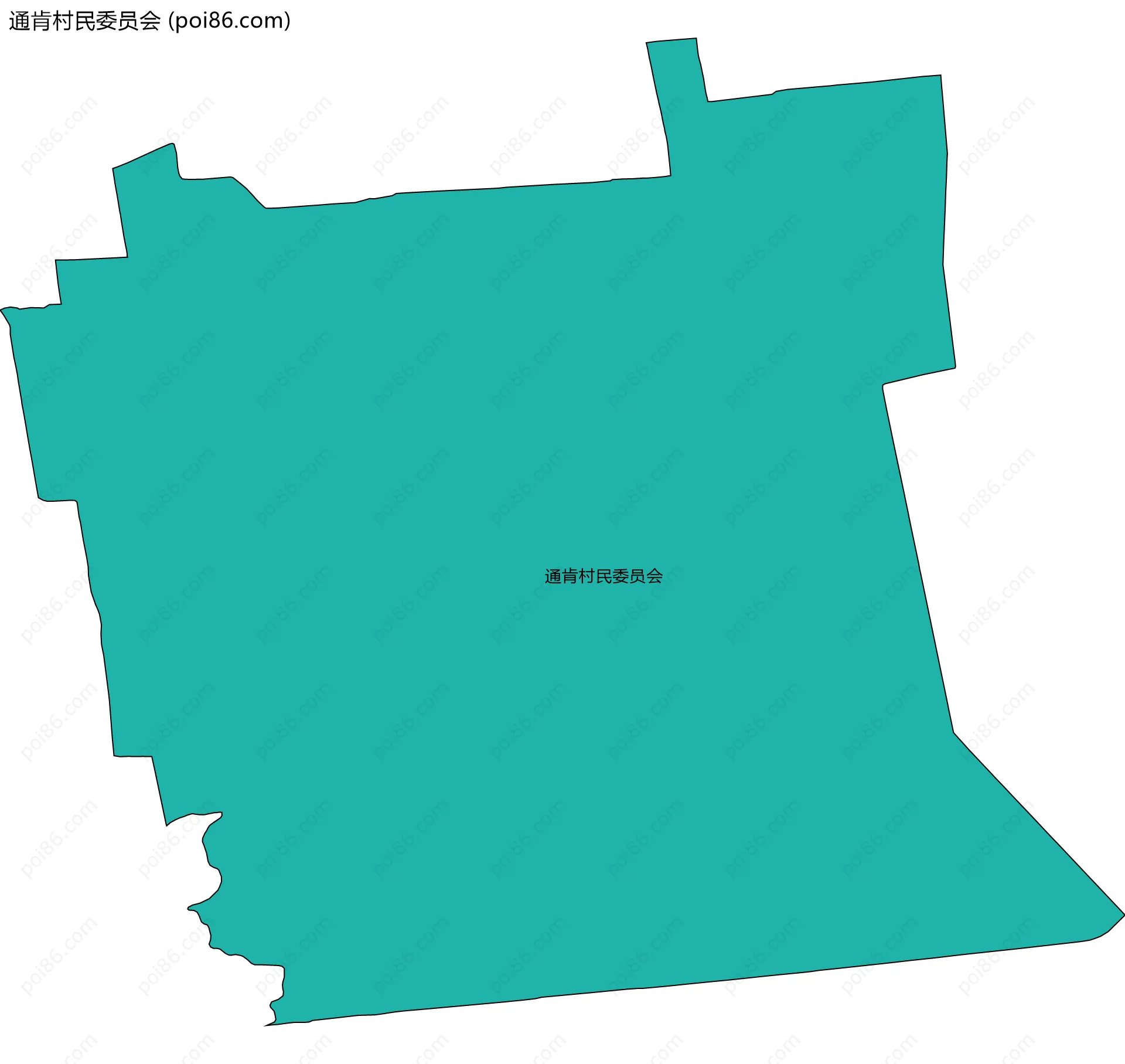 通肯村民委员会边界地图