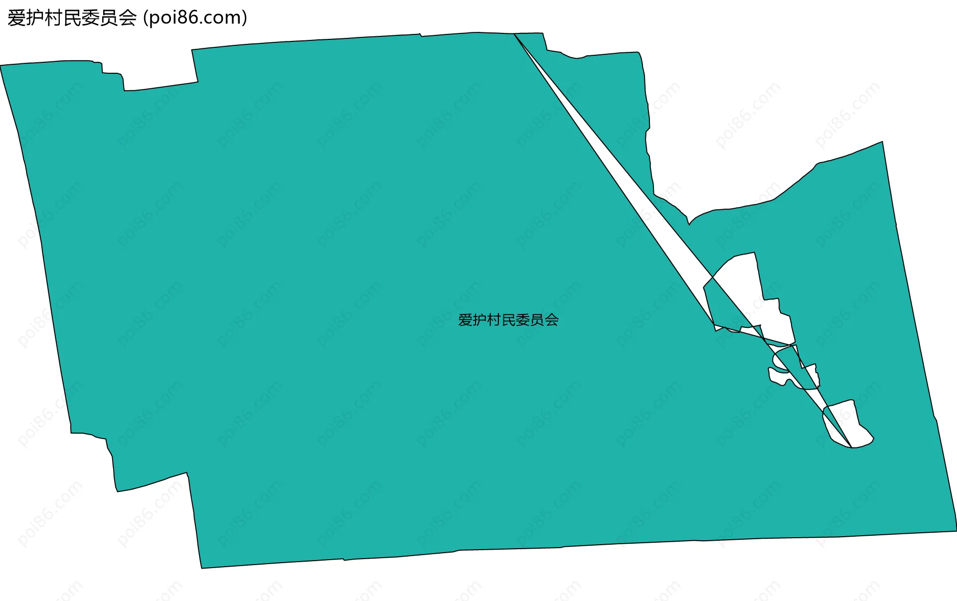 爱护村民委员会边界地图