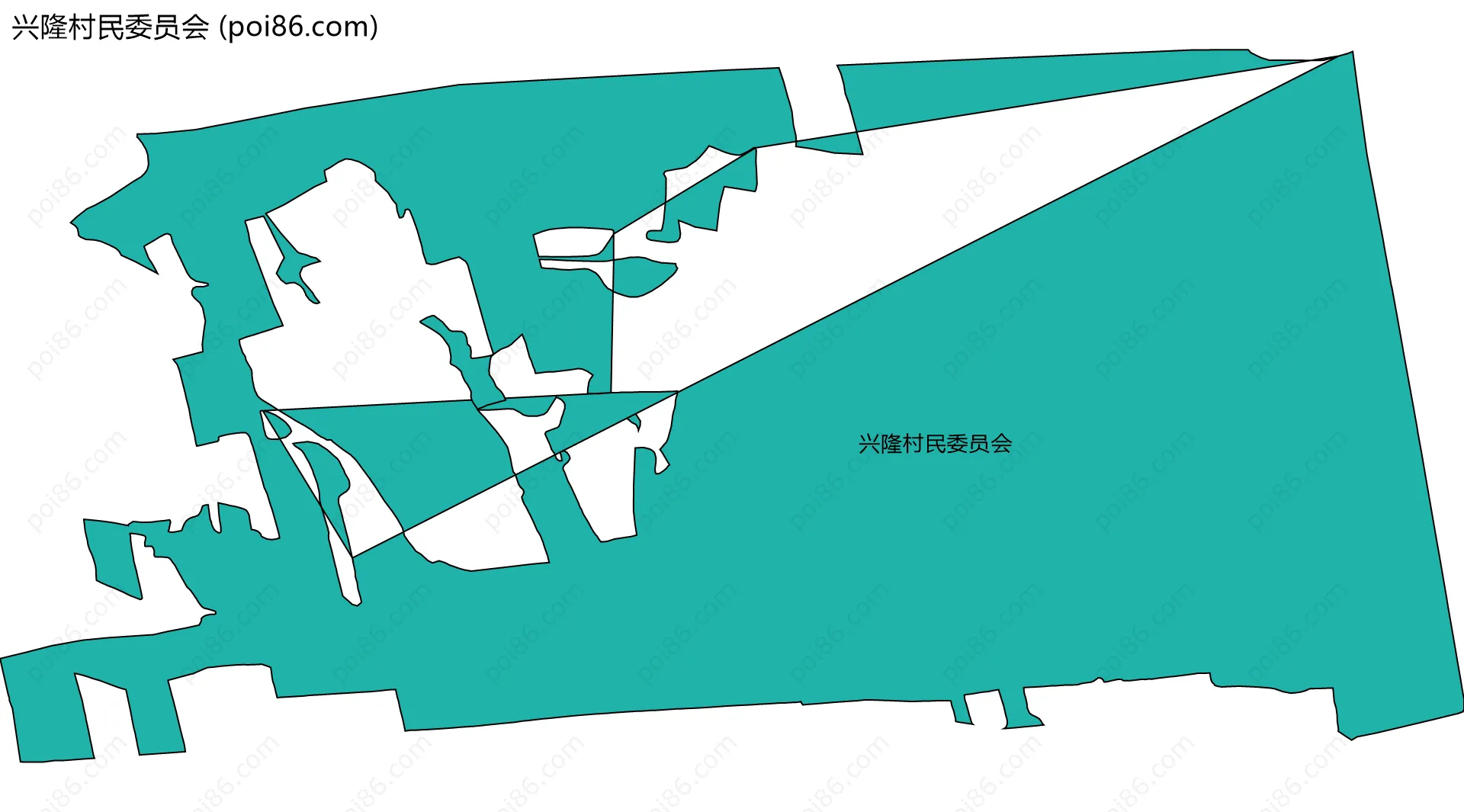 兴隆村民委员会边界地图