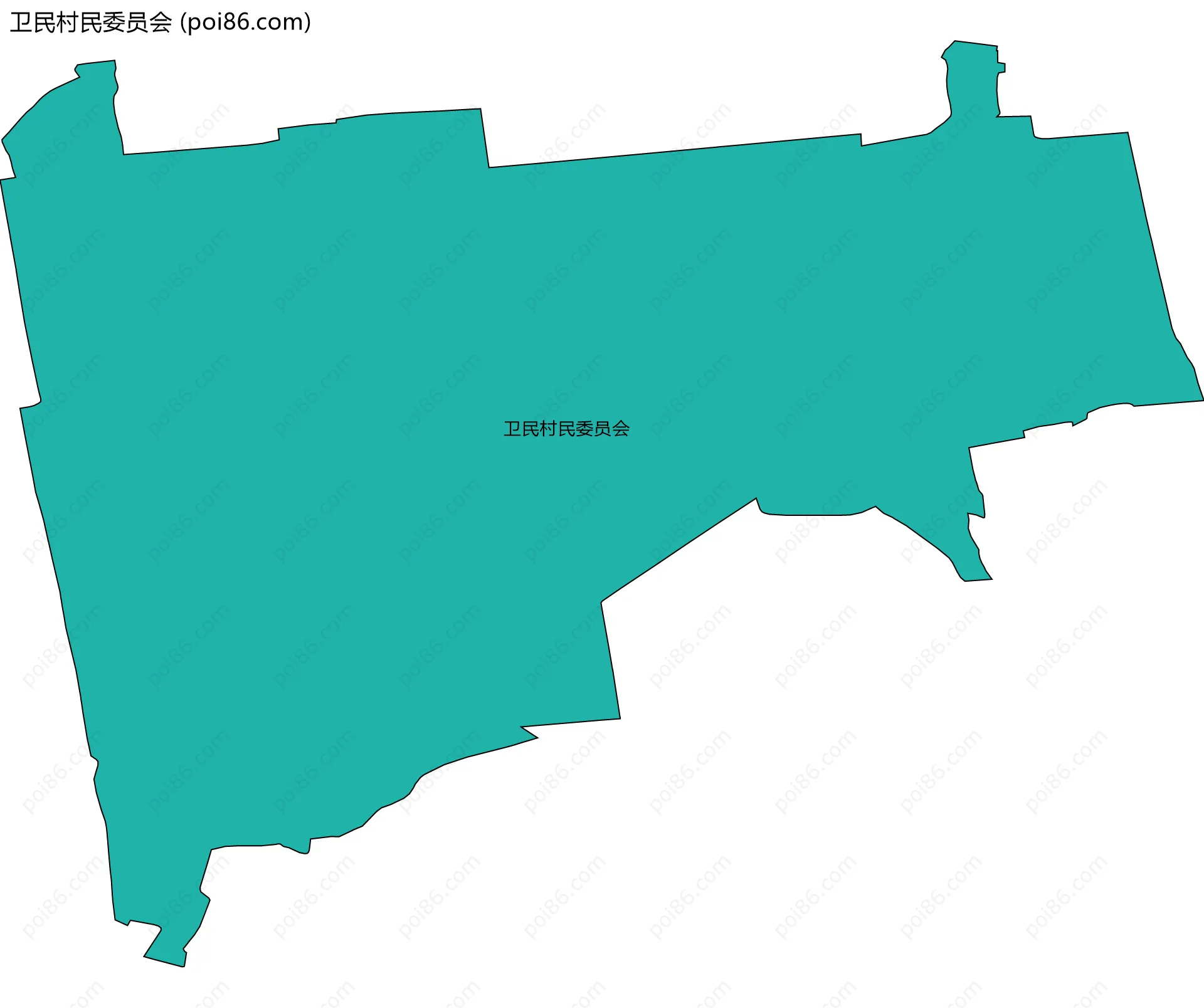卫民村民委员会边界地图